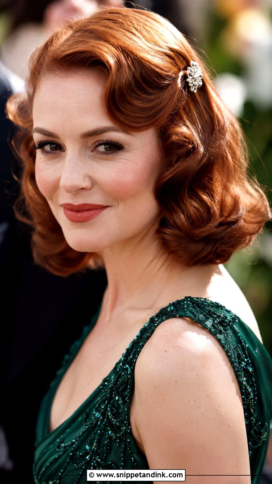 Wedding Guest Vintage Waves Medium Hair - Snippet and Ink - 15 Wedding Guest Hair Down Medium Length Ideas