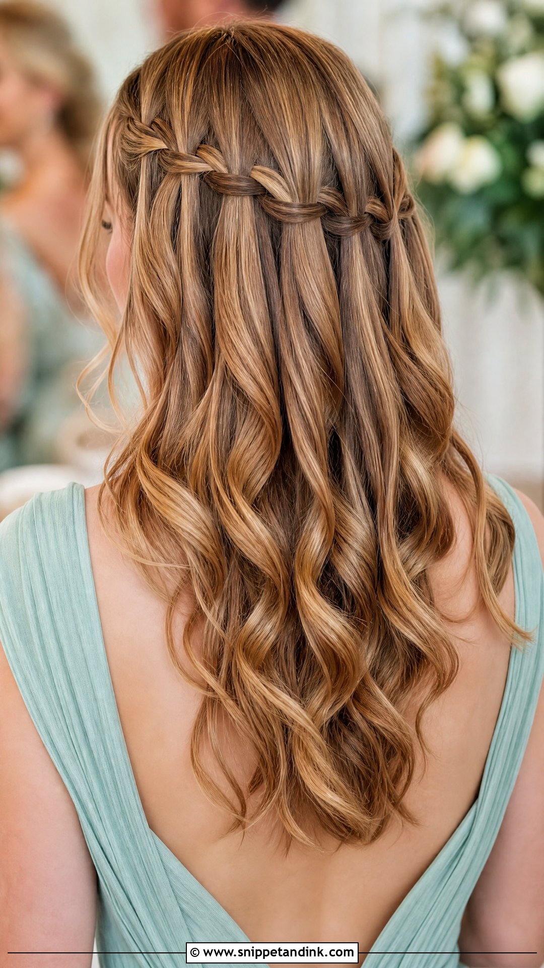 Wedding Guest Waterfall Braid - Snippet and Ink - 20 Wedding Guest Hair Braid Ideas