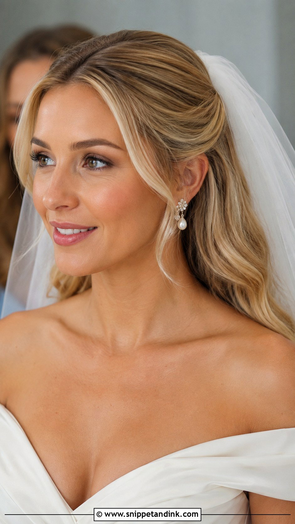 Wedding Hair Behind Ears With Veil - Snippet and Ink - 15 Wedding Hair Behind Ears