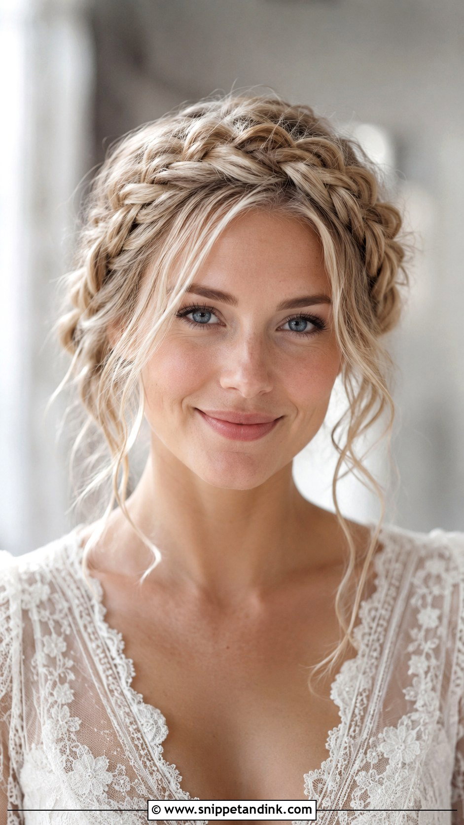 Wedding Hair Braided Crown - Snippet and Ink - 15 Wedding Hair From Front View Ideas