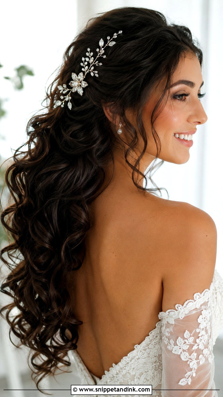 Wedding Hair Clip For Long Hair - Snippet and Ink - 15 Wedding Hair Clip Ideas