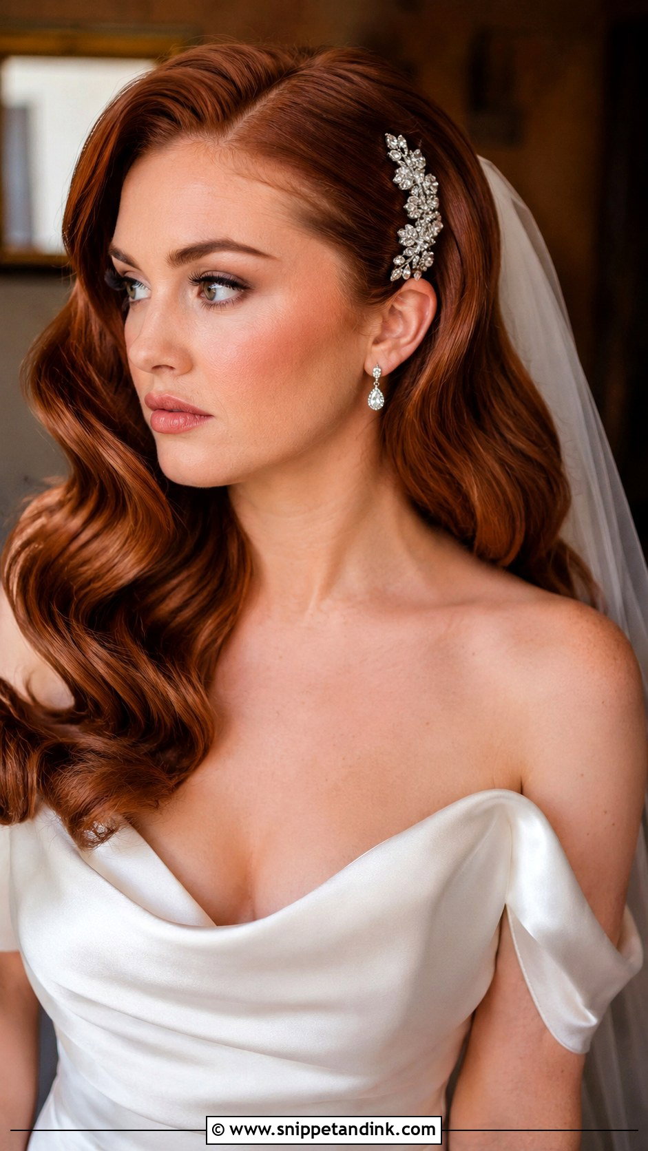 Wedding Hair Clips With Hollywood Waves - Snippet and Ink - 15 Wedding Hair Accessory Ideas
