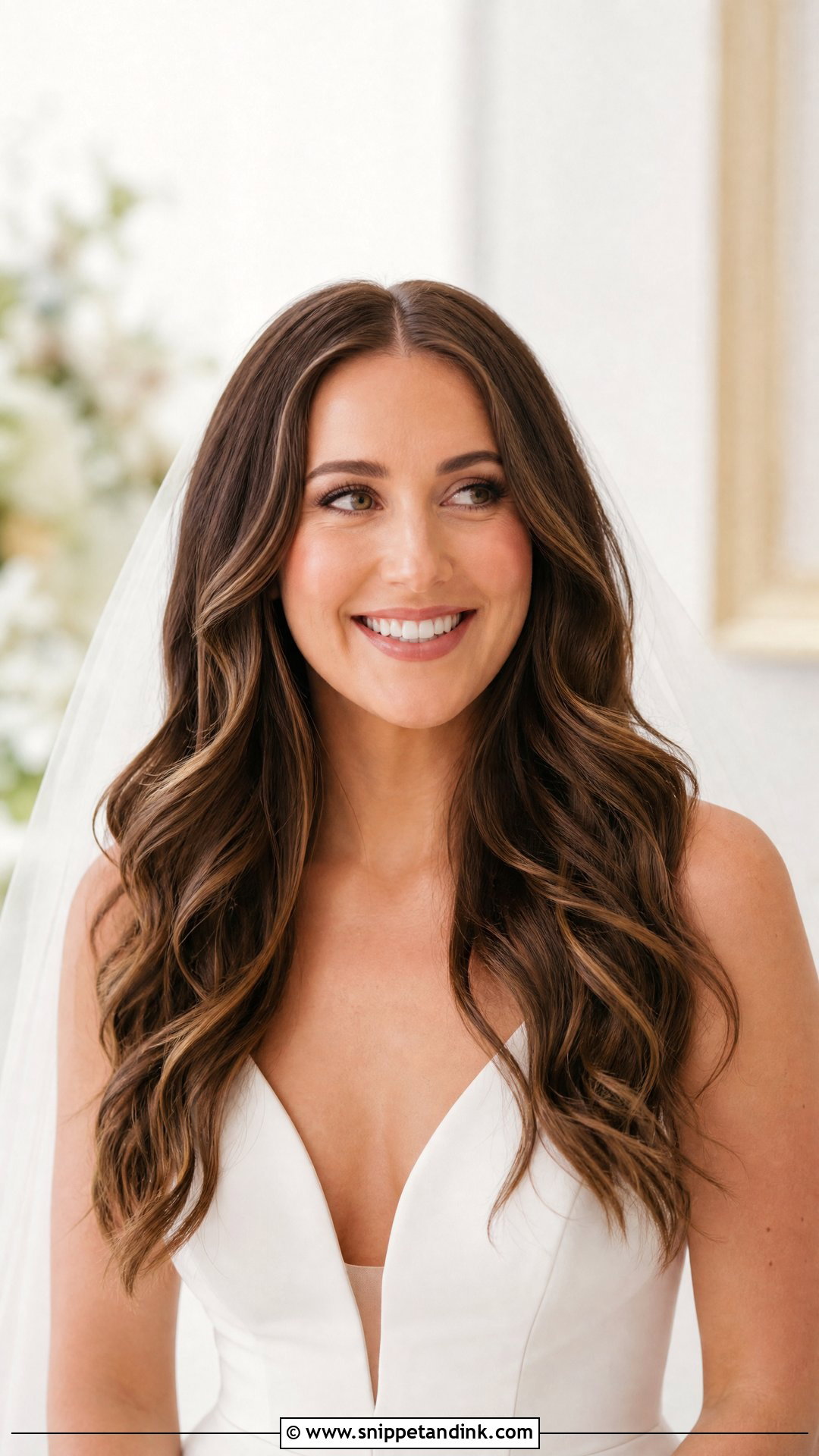 Wedding Hair Down Curls With Middle Part - Snippet and Ink - 20 Wedding Hair Down Curls