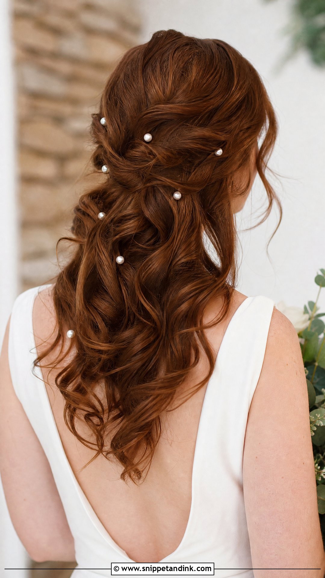 Wedding Hair Down Curls With Pearl Pins - Snippet and Ink - 20 Wedding Hair Down Curls