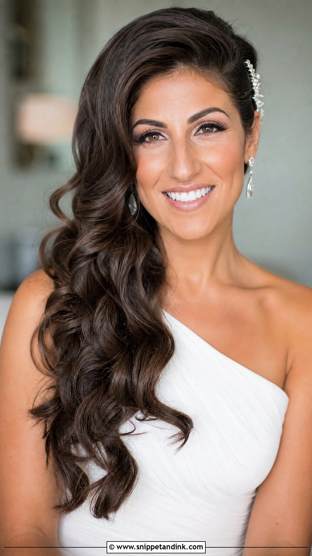 Wedding Hair Down Curls With Side Sweep - Snippet and Ink - 20 Wedding Hair Down Curls