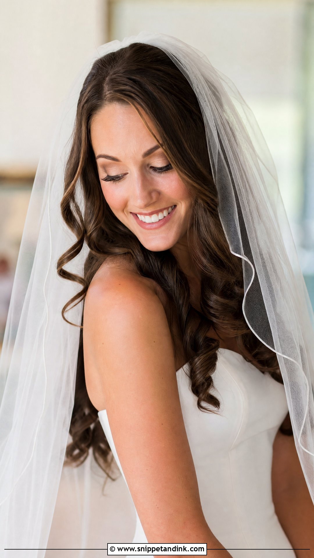 Wedding Hair Down Curls With Veil - Snippet and Ink - 20 Wedding Hair Down Curls