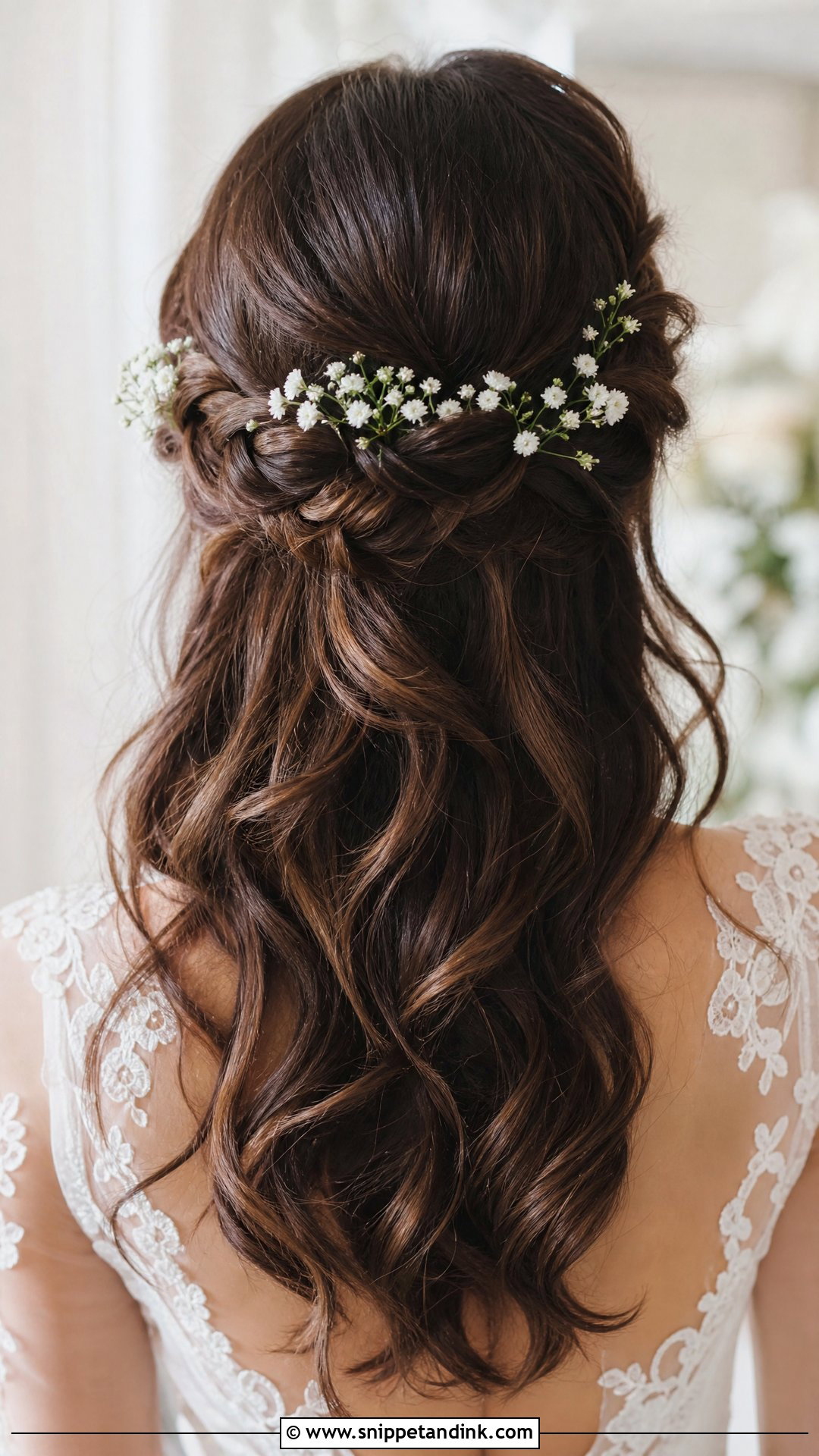 Wedding Hair Down With Braided Crown - Snippet and Ink - 20 Romantic Wedding Hair Down Ideas