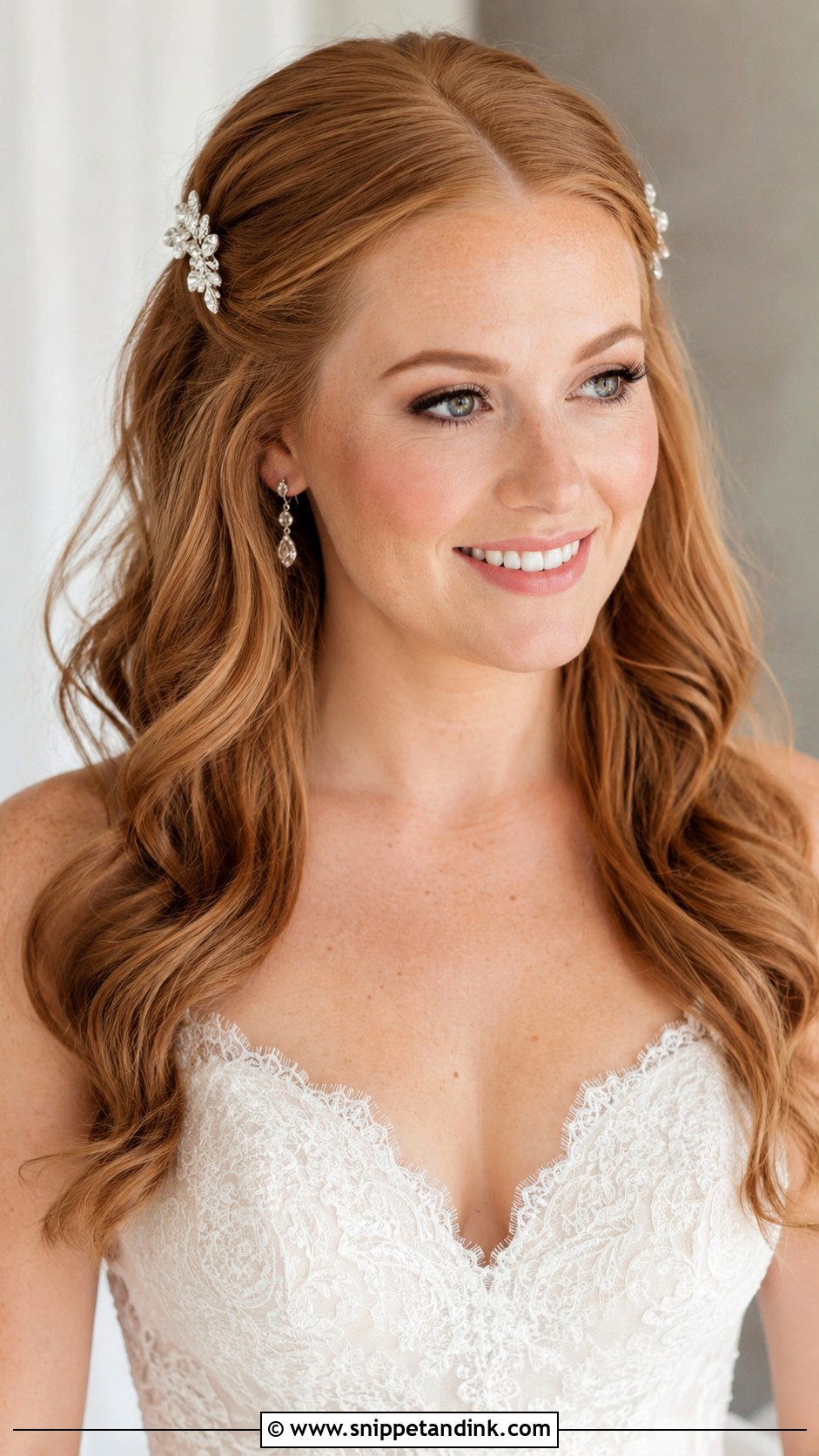 Wedding Hair Down With Clipped Back Sides - Snippet and Ink - 15 Wedding Hair Down Out of Face Ideas