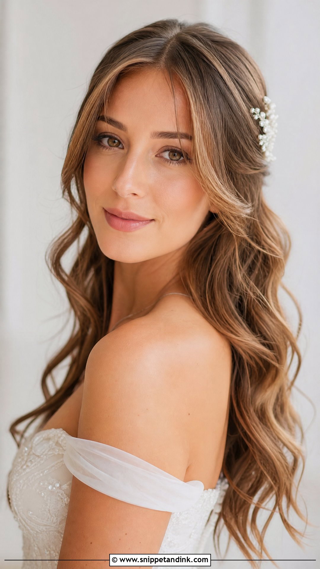 Wedding Hair Down With Curtain Bangs - Snippet and Ink - 20 Wedding Hairstyle Bangs