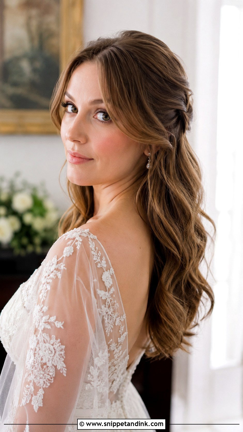 Wedding Hair Down With Curtain Bangs Tucked Behind Ears - Snippet and Ink - 15 Wedding Hair Down Tucked Behind Ears Ideas