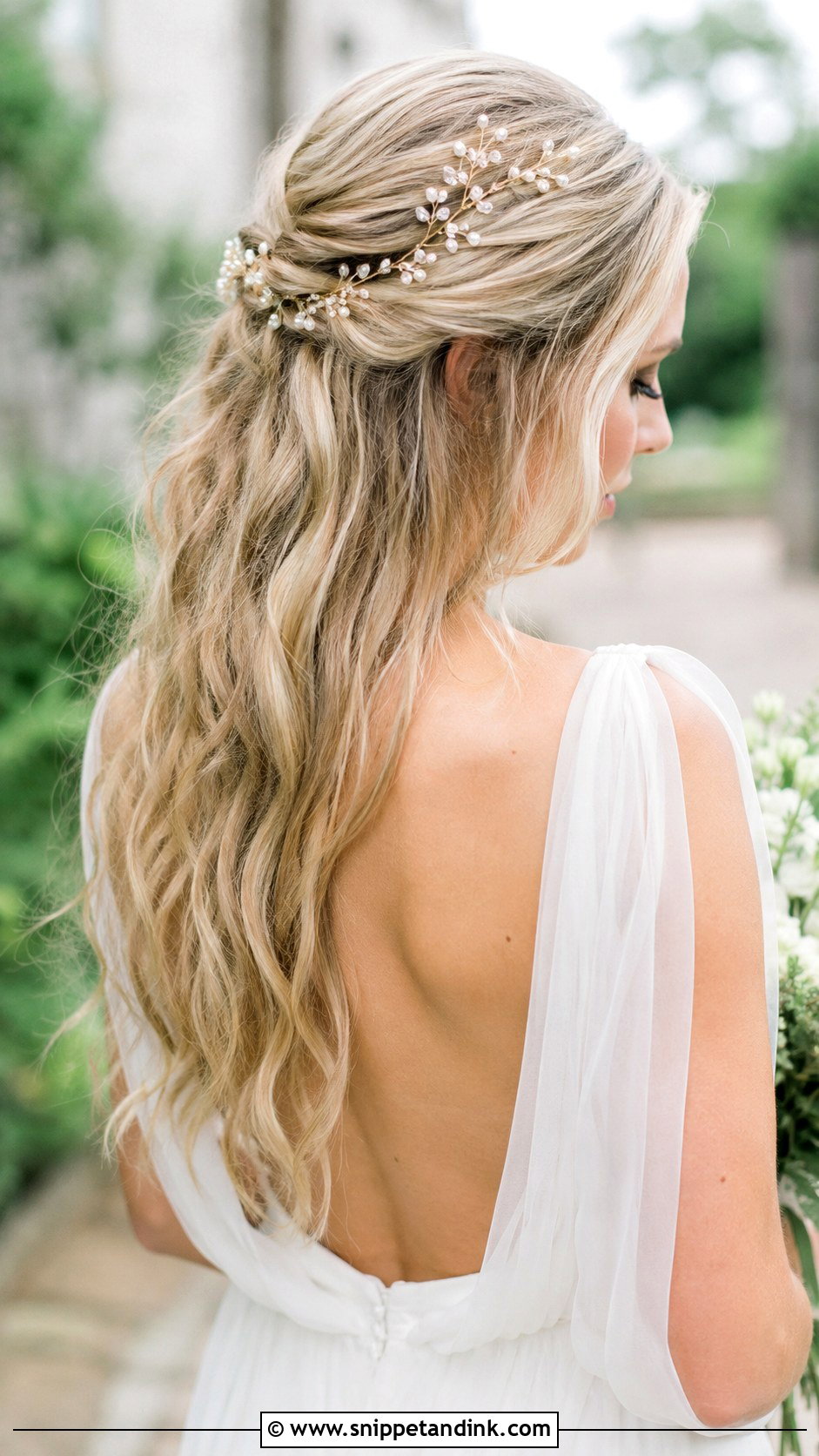 Wedding Hair Down With Hair Vine - Snippet and Ink - 15 Wedding Hair Down Out of Face Ideas