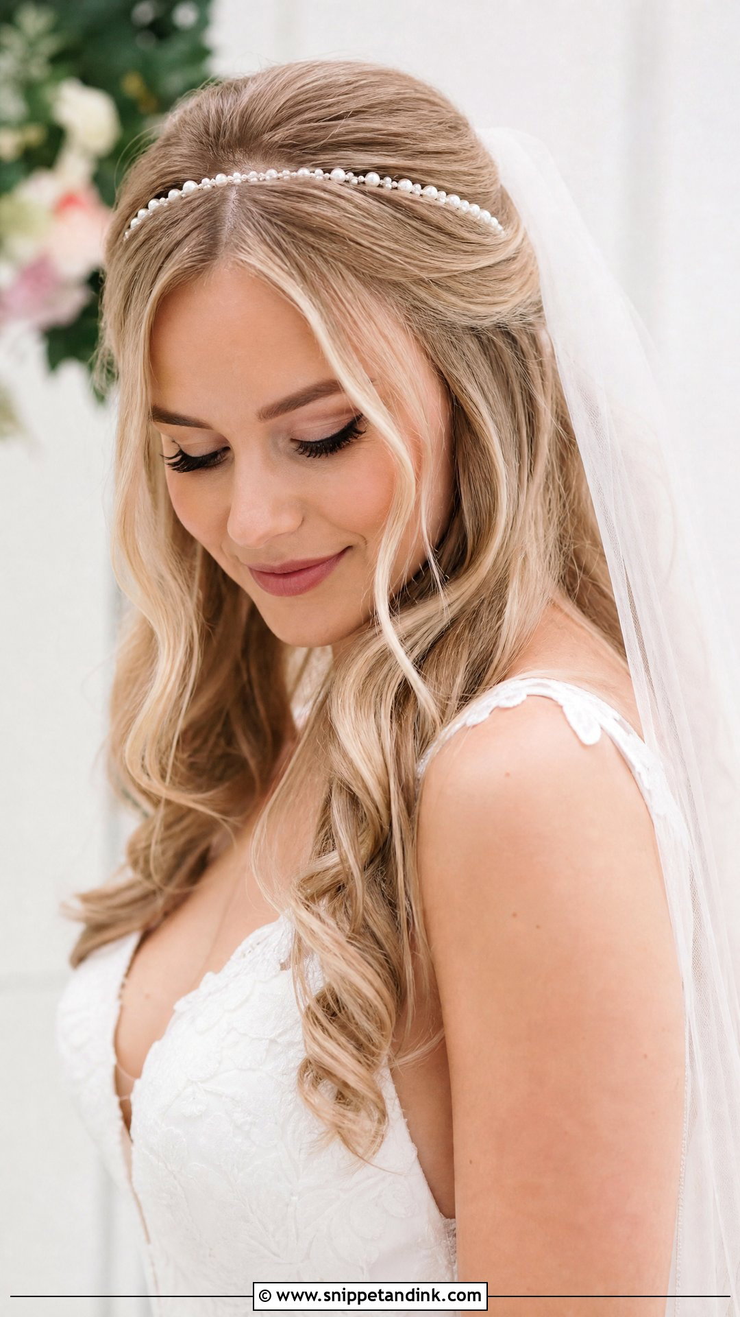 Wedding Hair Down With Headband And Veil - Snippet and Ink - 20 Wedding Hair Down with Headband Ideas