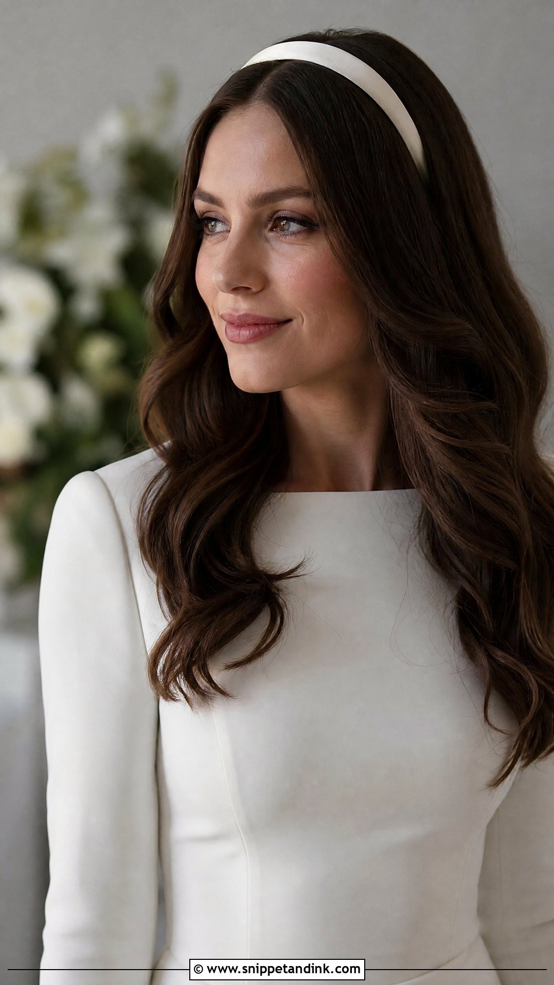 Wedding Hair Down With Headband For Simple Bride - Snippet and Ink - 20 Wedding Hair Down with Headband Ideas