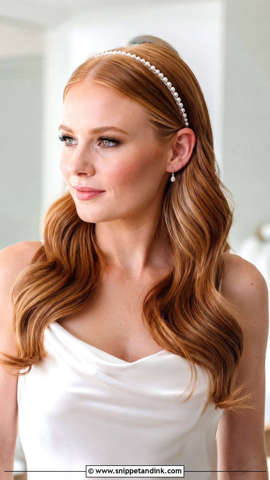 Wedding Hair Down With Headband Tucked Behind Ears - Snippet and Ink - 15 Wedding Hair Down Tucked Behind Ears Ideas