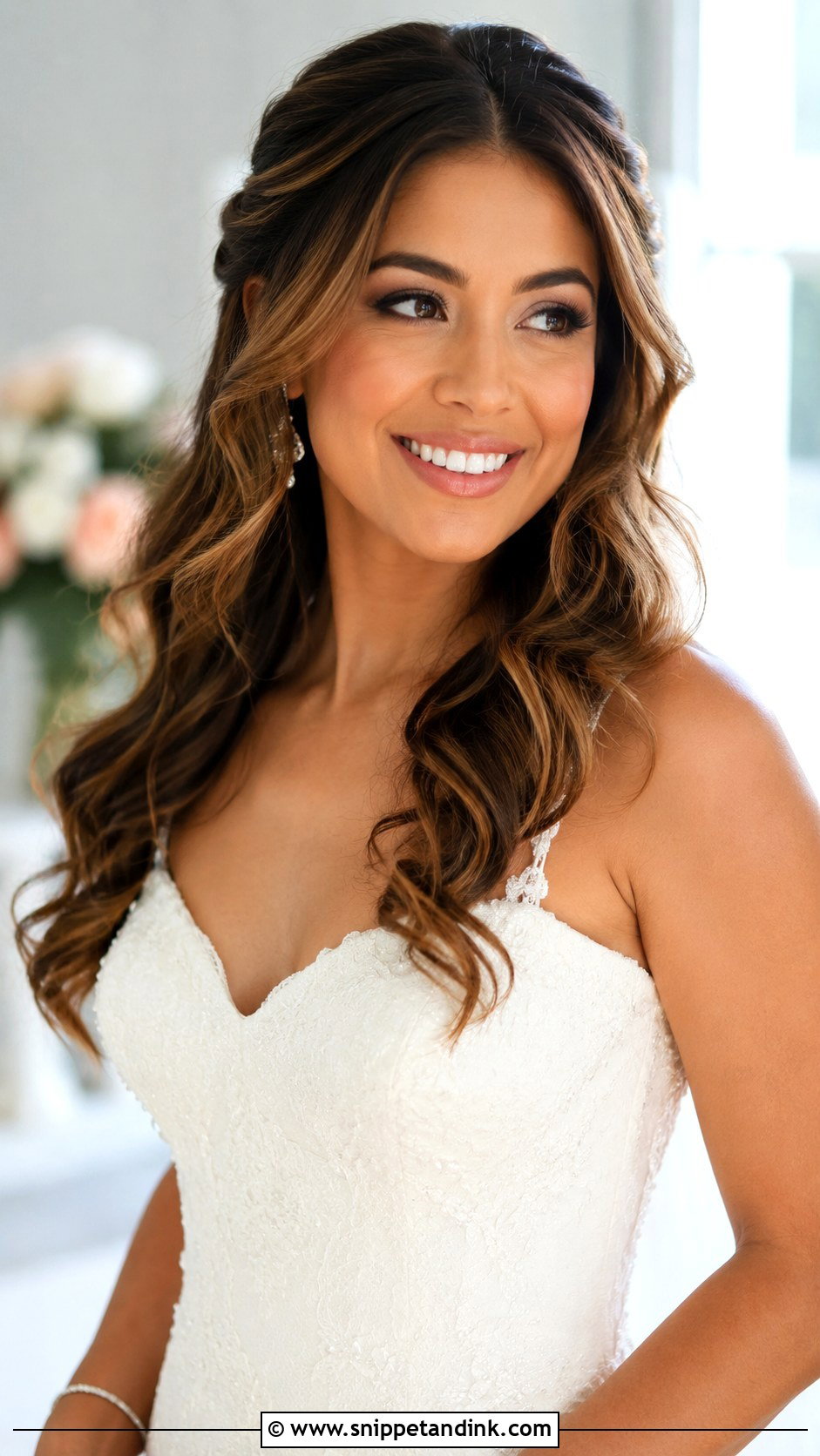 Wedding Hair Down With Loose Curls - Snippet and Ink - 15 Wedding Hair Down Out of Face Ideas