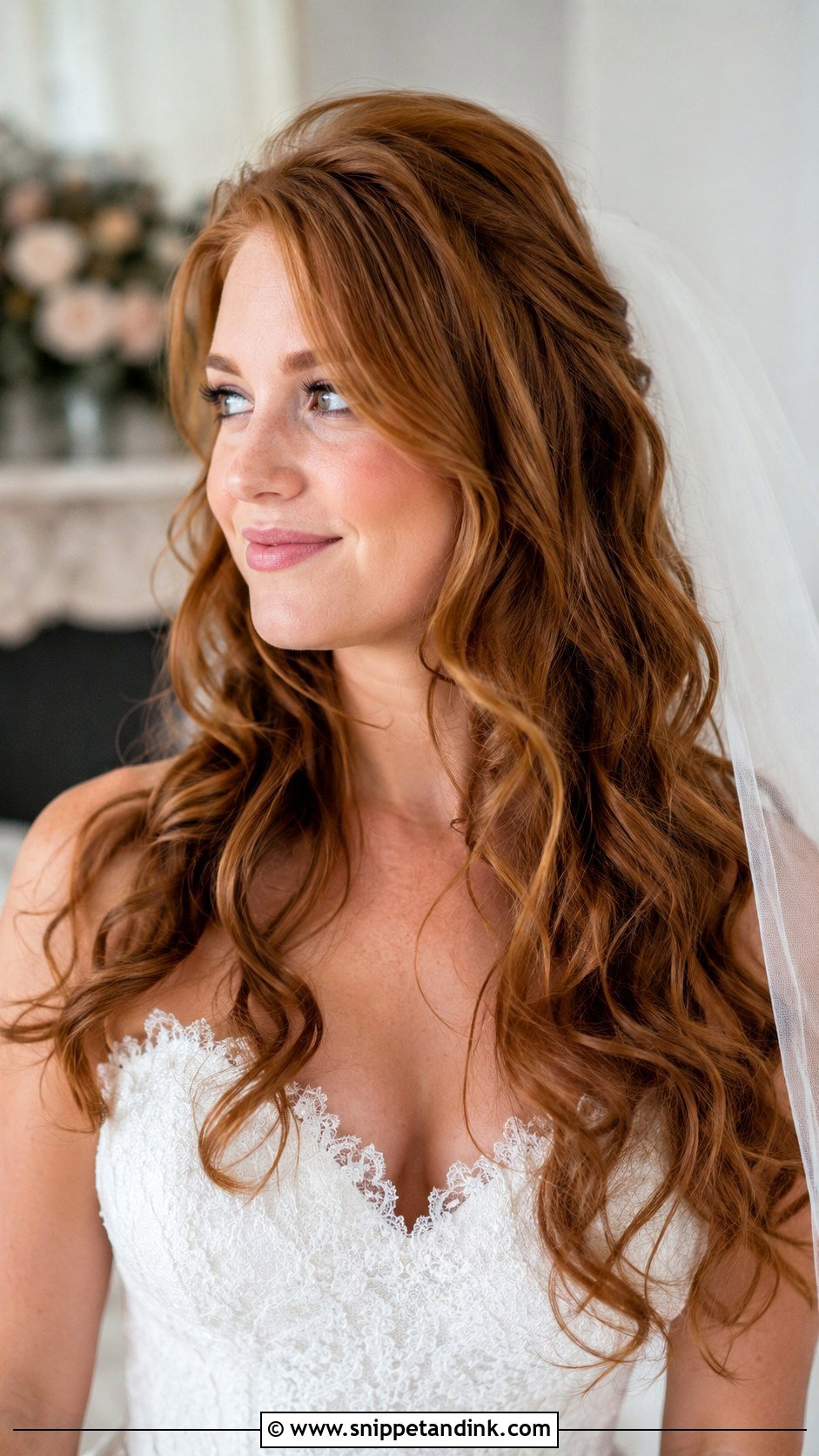 Wedding Hair Down With Loose Curls - Snippet and Ink - 15 Wedding Bridal Hair Down Ideas