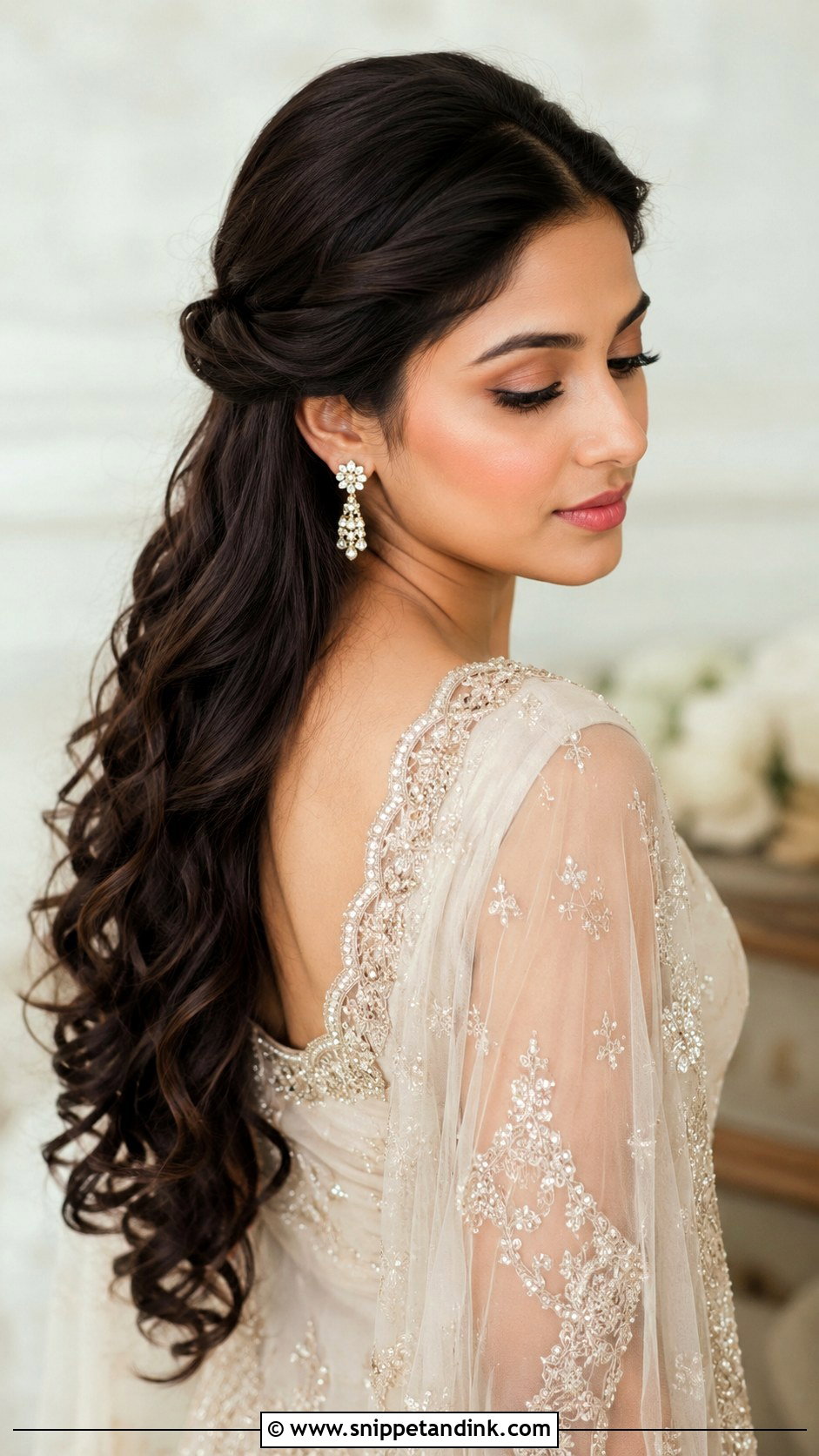 Wedding Hair Down With Low Twist - Snippet and Ink - 15 Wedding Hair Down Out of Face Ideas