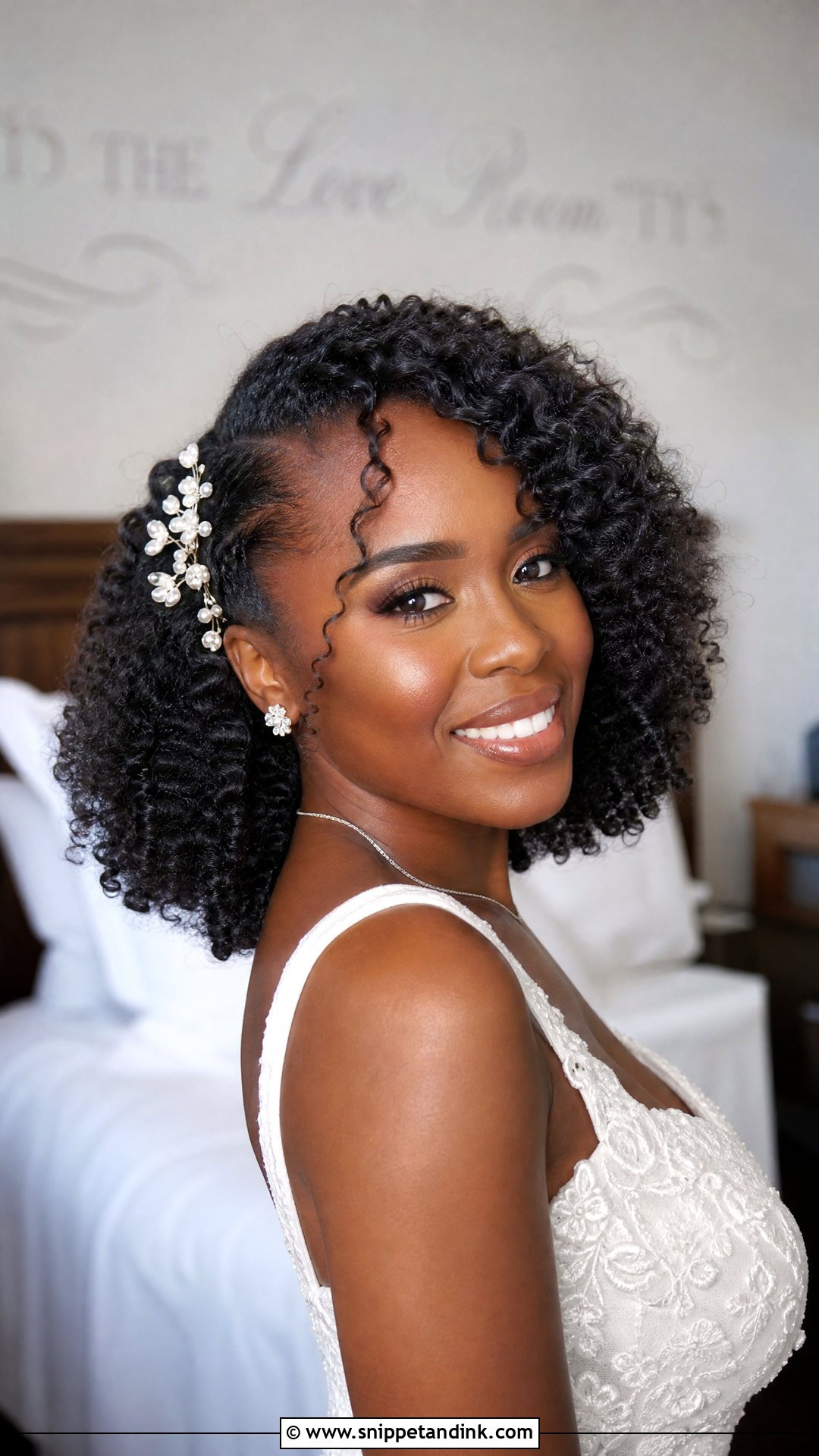 Wedding Hair Down With Natural Curls - Snippet and Ink - 20 Romantic Wedding Hair Down Ideas