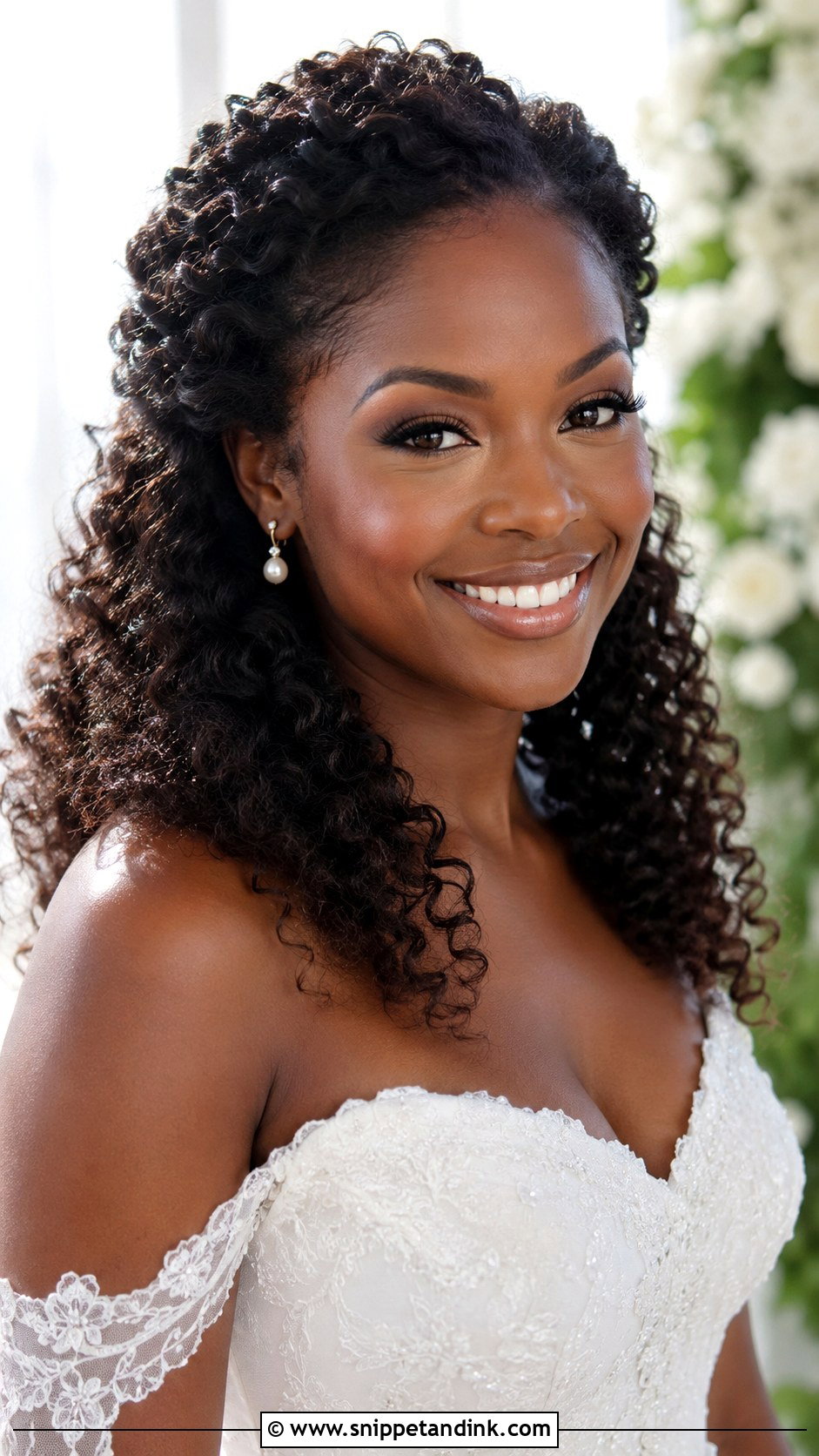 Wedding Hair Down With Natural Curls Tucked Behind Ears - Snippet and Ink - 15 Wedding Hair Down Tucked Behind Ears Ideas