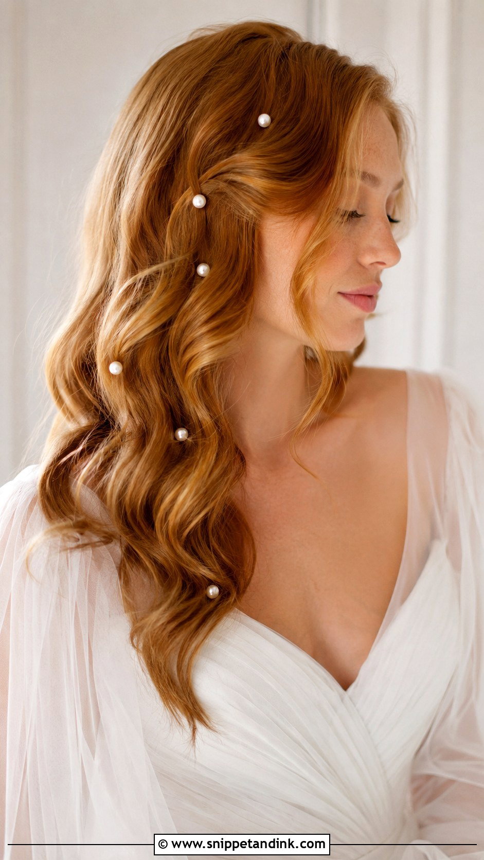 Wedding Hair Down With Pearl Braid - Snippet and Ink - 15 Wedding Hair Down with Pearls