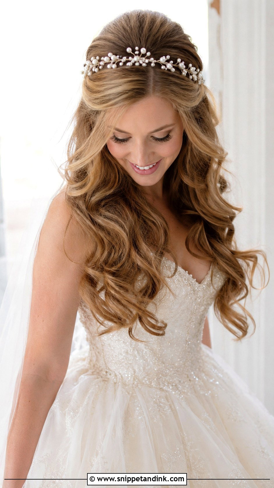 Wedding Hair Down With Pearl Pins - Snippet and Ink - 15 Wedding Hair Down with Pearls