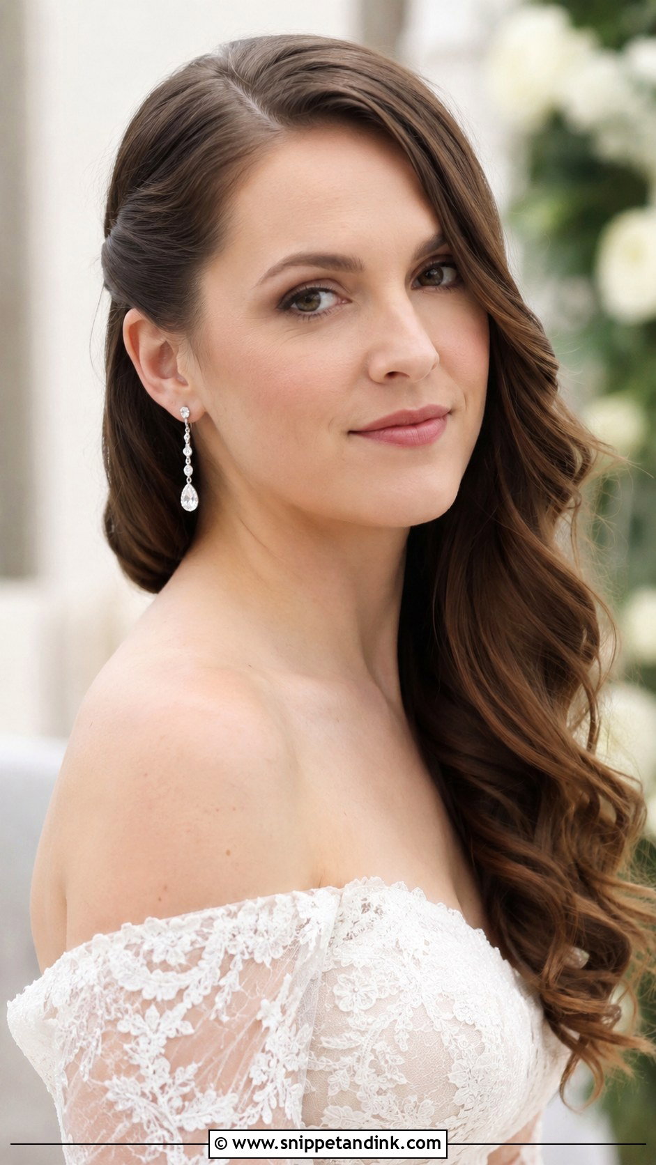 Wedding Hair Down With Side Part Tucked Behind One Ear - Snippet and Ink - 15 Wedding Hair Down Tucked Behind Ears Ideas
