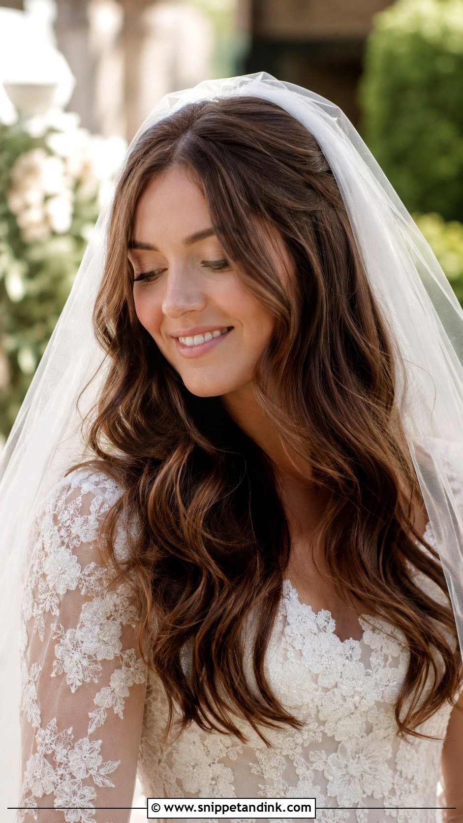 Wedding Hair Down With Soft Waves - Snippet and Ink - 15 Wedding Bridal Hair Down Ideas