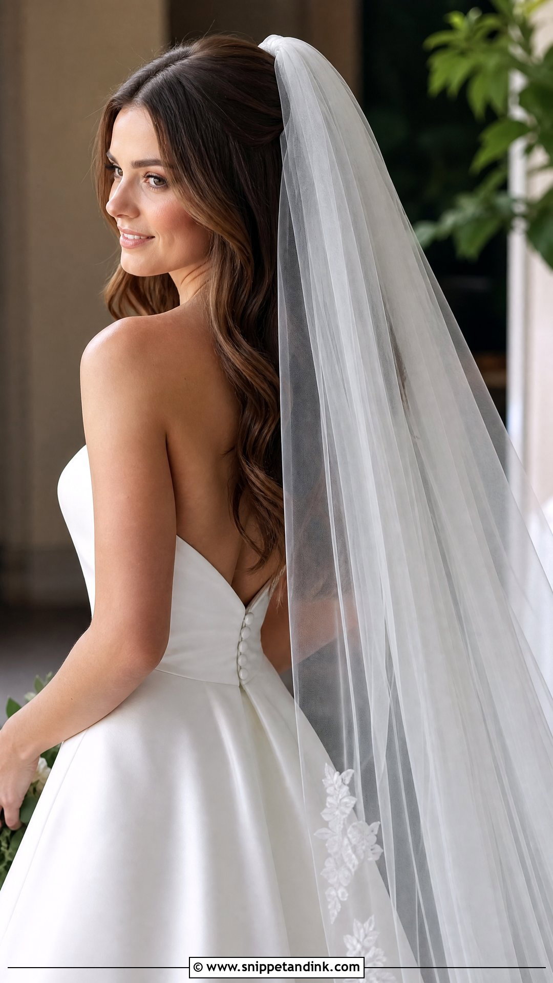 Wedding Hair Down With Veil - Snippet and Ink - 20 Long Hair Wedding Styles All Down