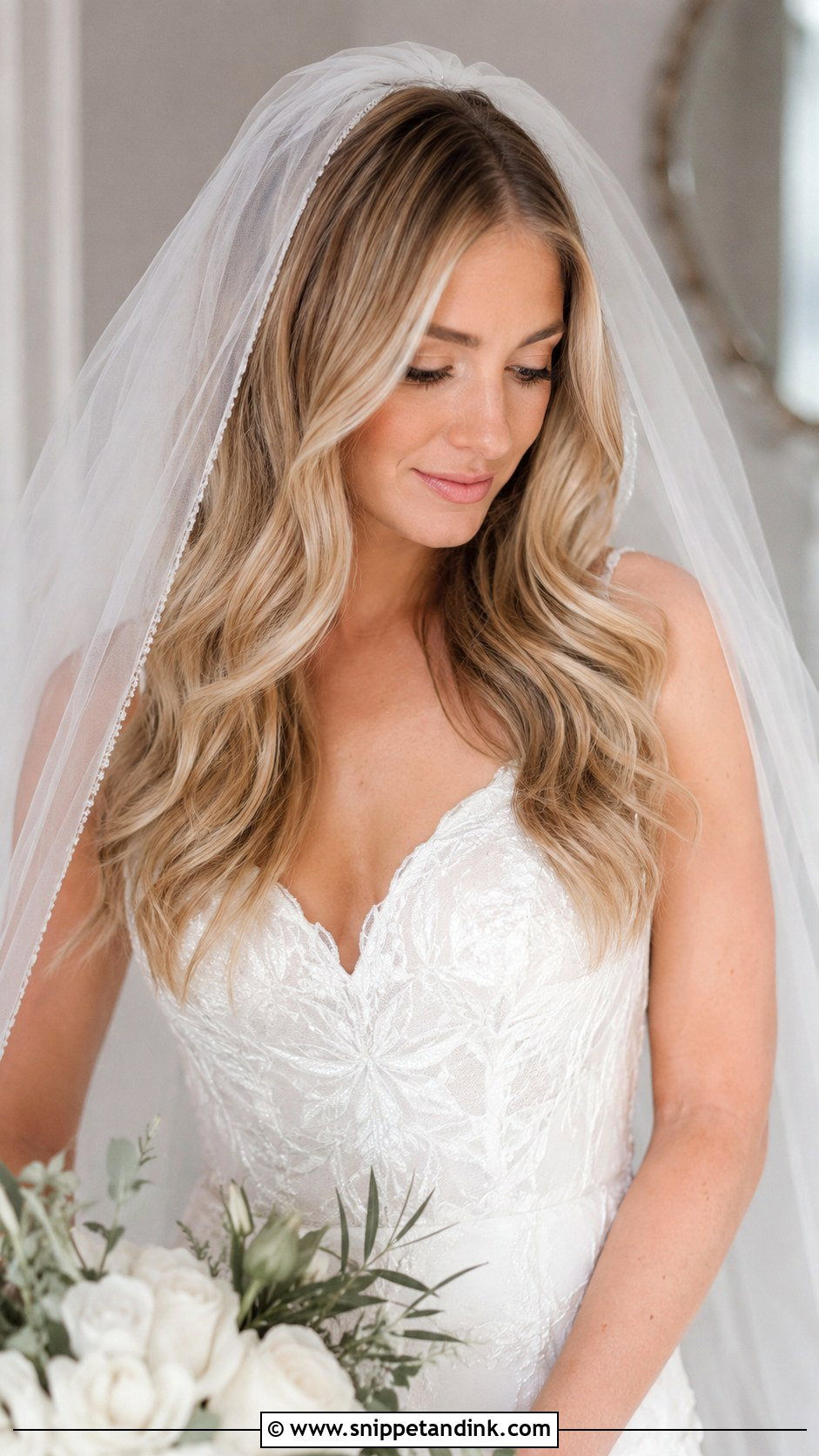Wedding Hair Down With Veil - Snippet and Ink - 20 Simple Wedding Hair Down Ideas