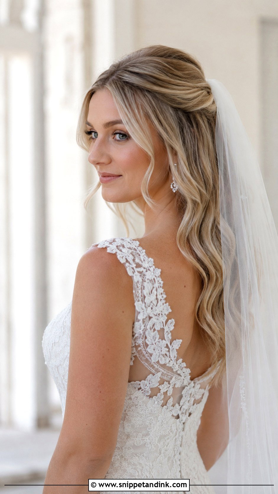 Wedding Hair Down With Veil - Snippet and Ink - 15 Wedding Hair Down Out of Face Ideas