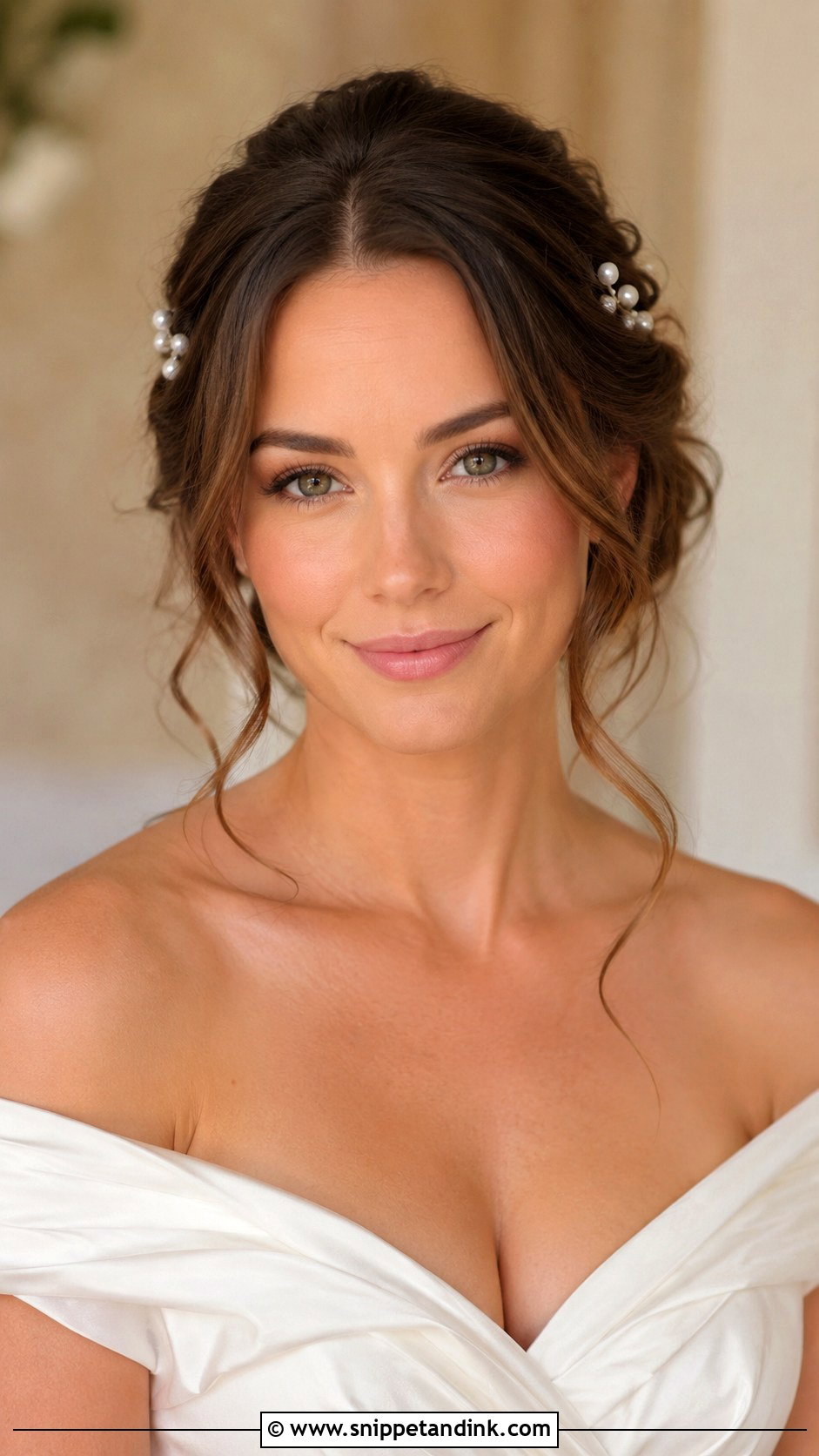Wedding Hair Low Bun With Face Framing Pieces - Snippet and Ink - 15 Wedding Hair From Front View Ideas