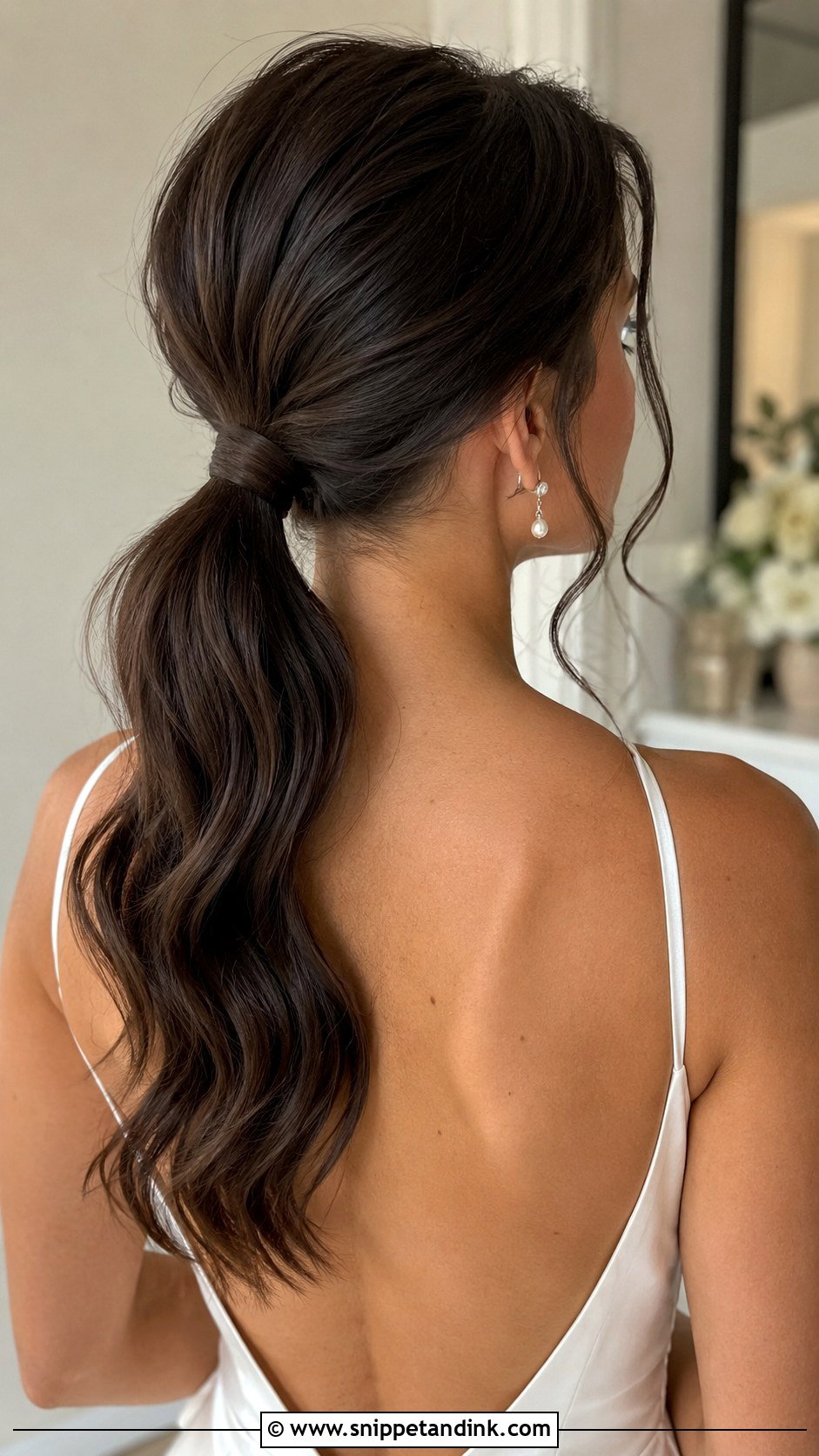 Wedding Hair Low Ponytail - Snippet and Ink - 20 Dream Wedding Hair Ideas