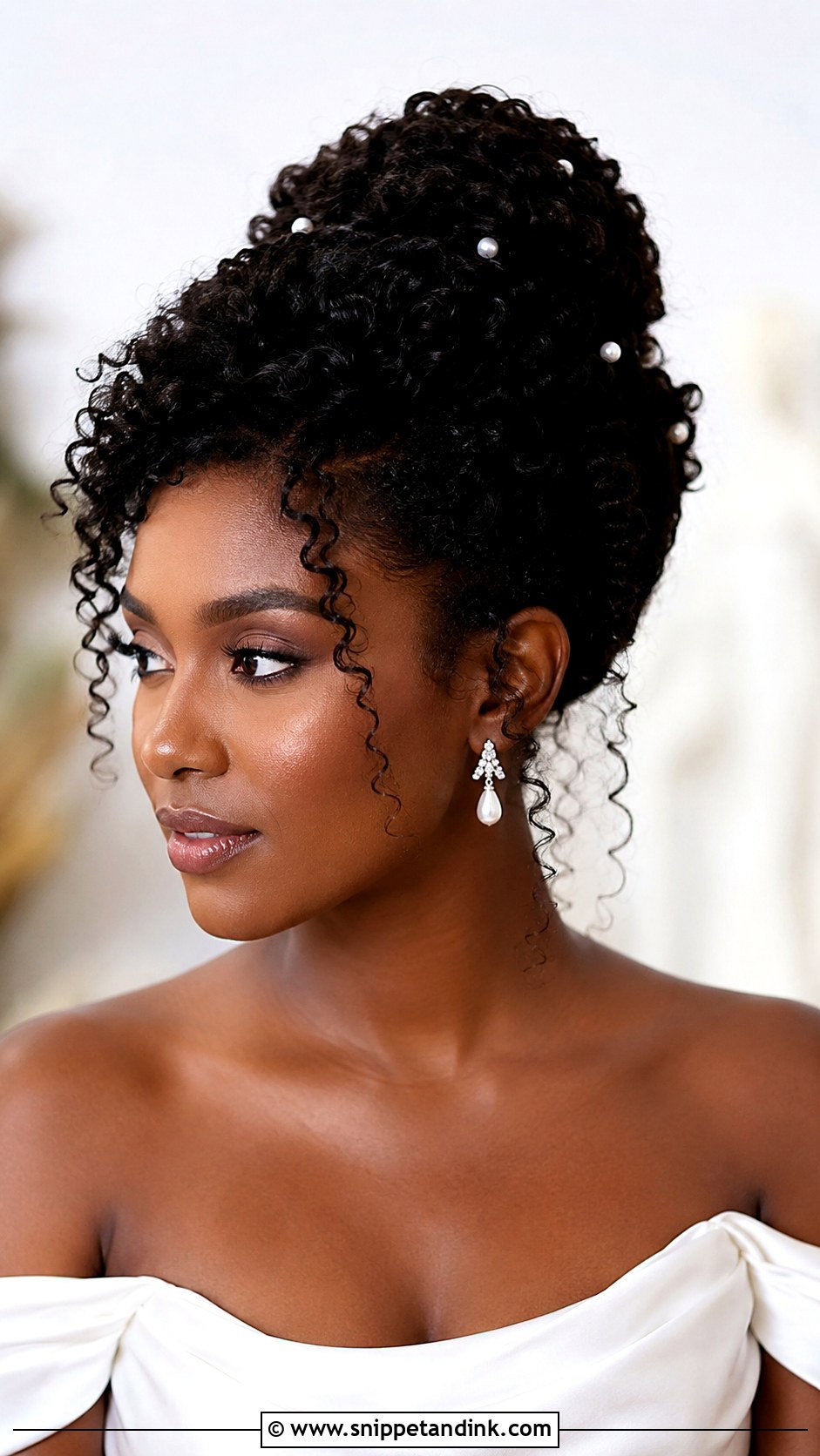 Wedding Hair Natural Curls Updo - Snippet and Ink - 15 Wedding Hair From Front View Ideas