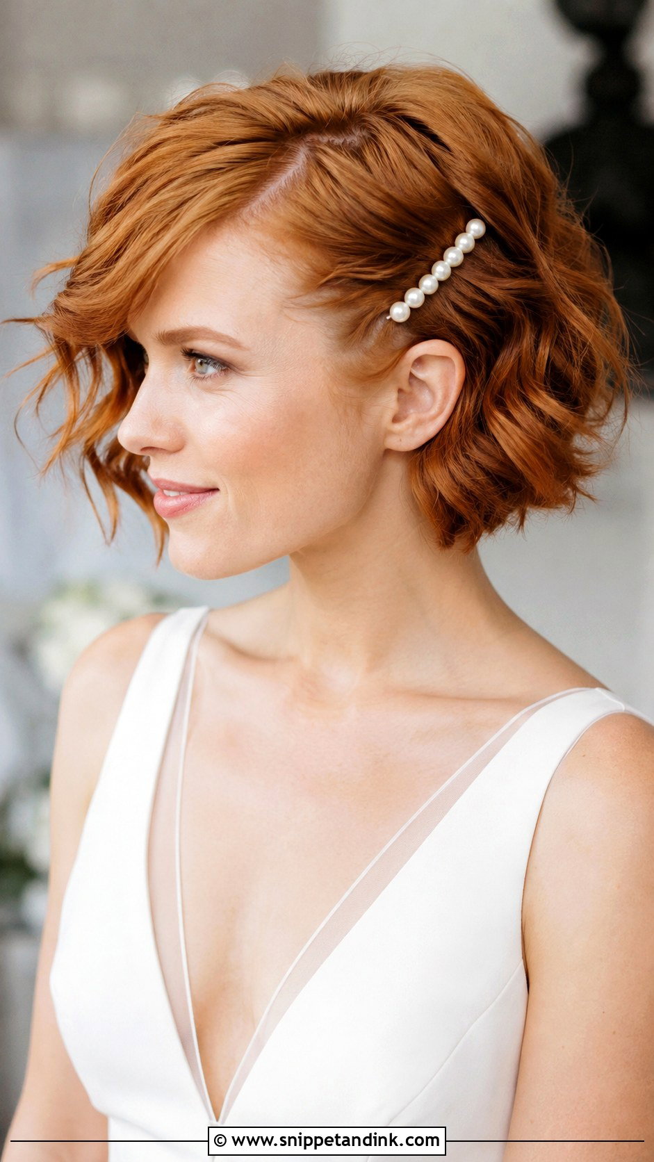 Wedding Hair Pinned On One Side For Short Hair - Snippet and Ink - 15 Wedding Hair Pinned on One Side Ideas