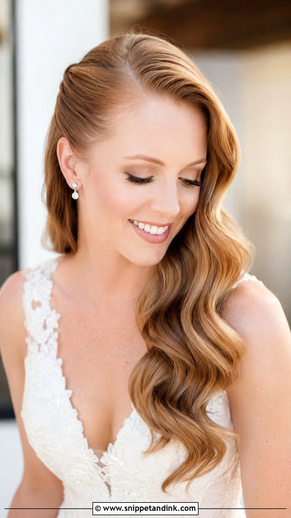 Wedding Hair Pinned On One Side With Side Part - Snippet and Ink - 15 Wedding Hair Pinned on One Side Ideas