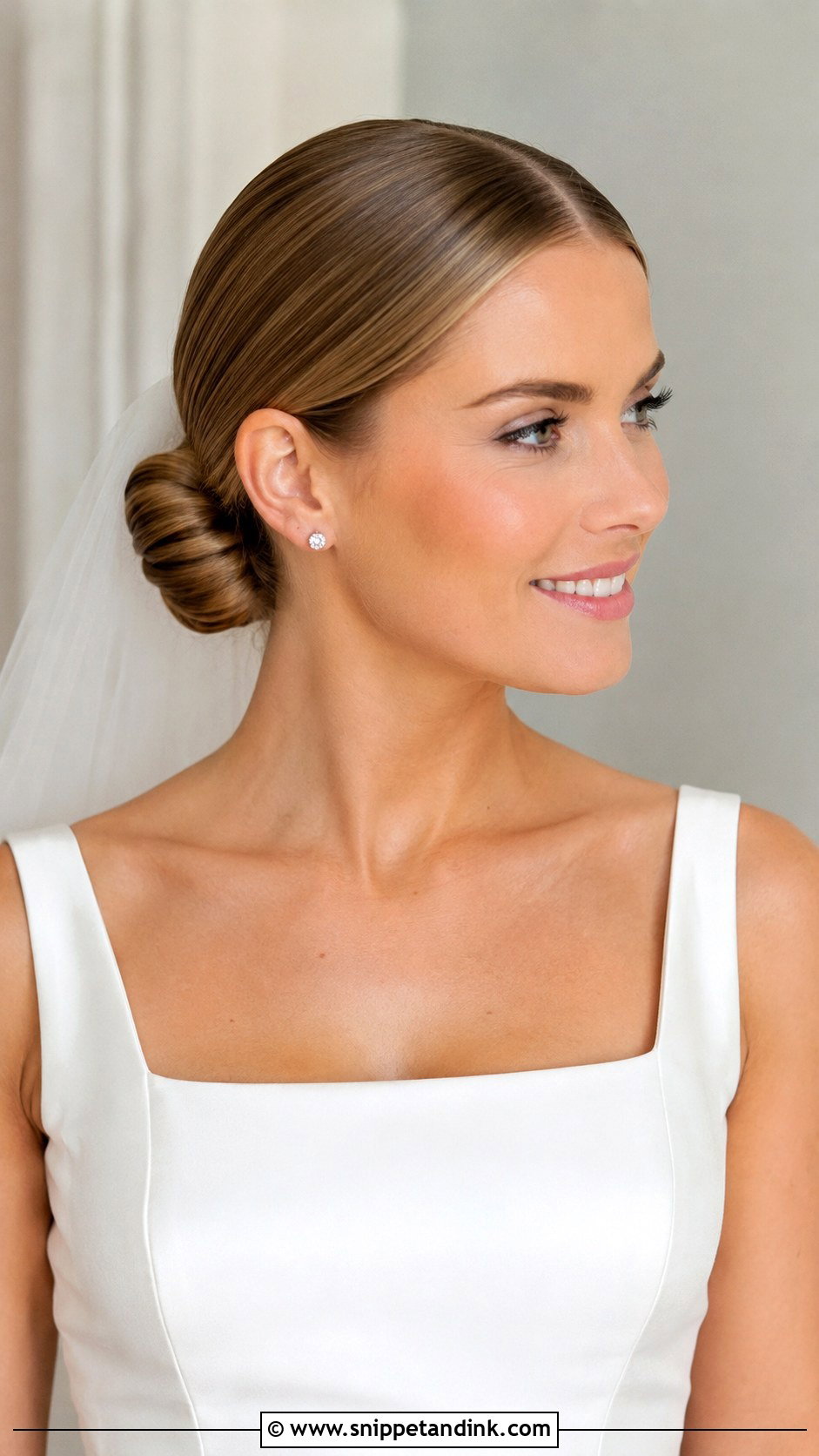 Wedding Hair Sleek Bun - Snippet and Ink - 20 Dream Wedding Hair Ideas