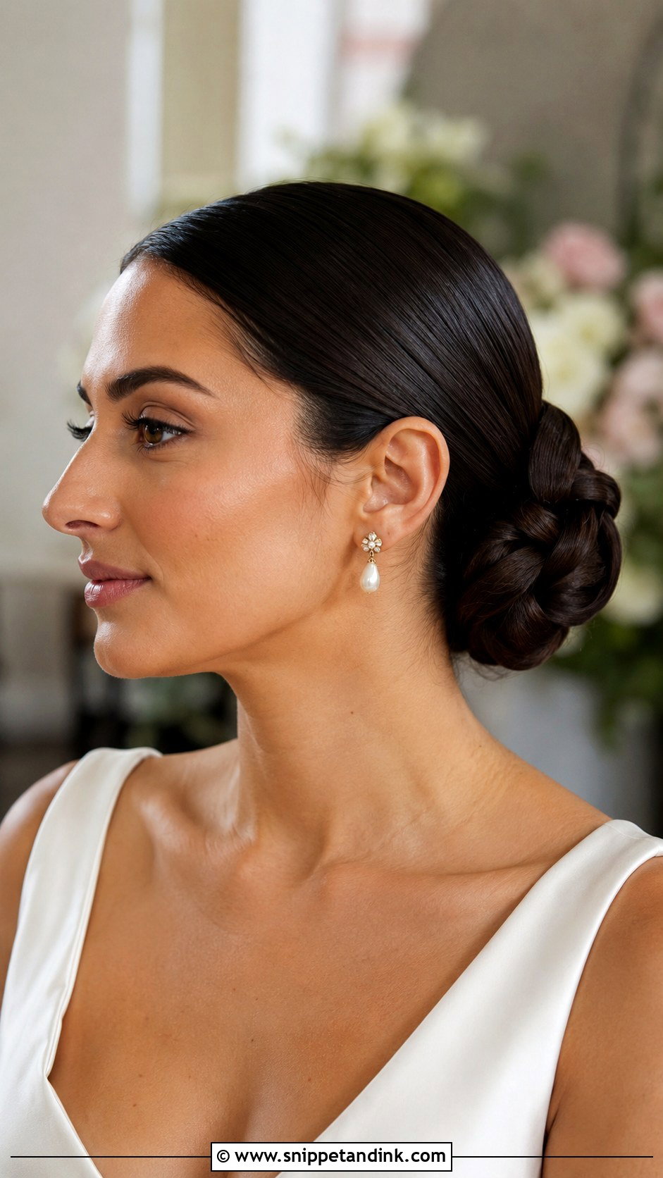 Wedding Hair Slick Back Knotted Bun - Snippet and Ink - 15 Wedding Hair Slick Back Bun Updo Ideas