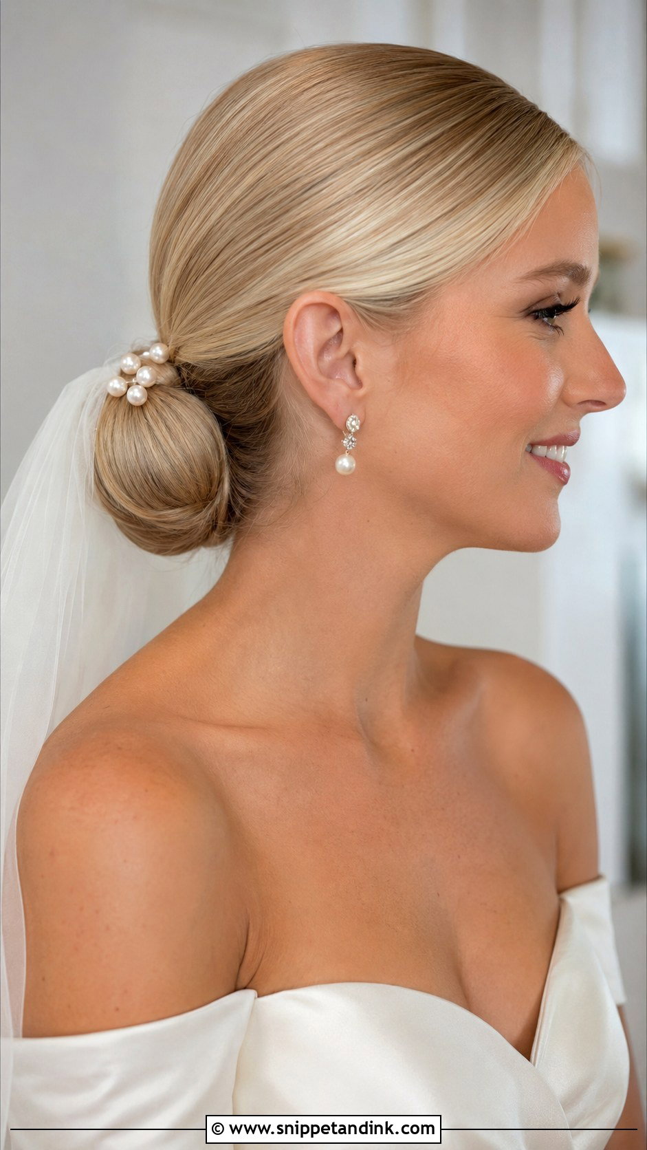 Wedding Hair Slick Back Low Bun - Snippet and Ink - 15 Wedding Hair Slick Back Bun Updo Ideas