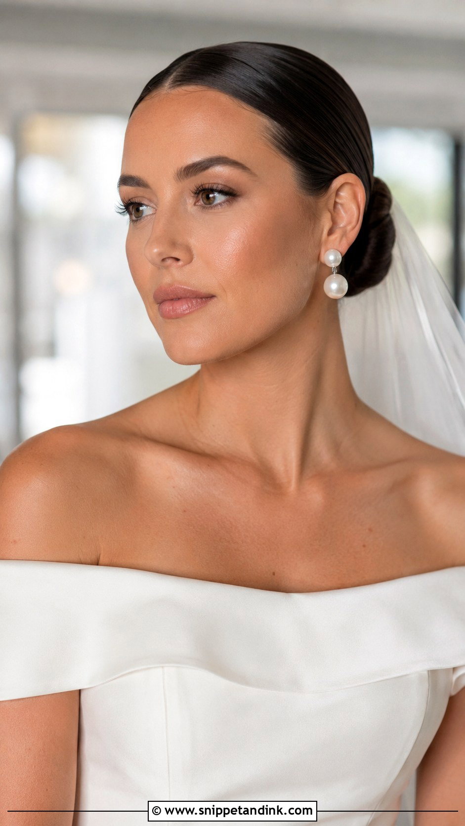Wedding Hair Slicked Back Bun - Snippet and Ink - 15 Wedding Hair From Front View Ideas