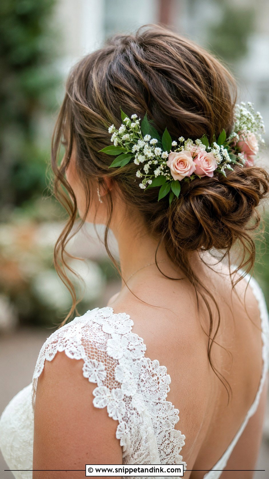 Wedding Hair With Flower Accents - Snippet and Ink - 25 Romantic Wedding Hair Ideas
