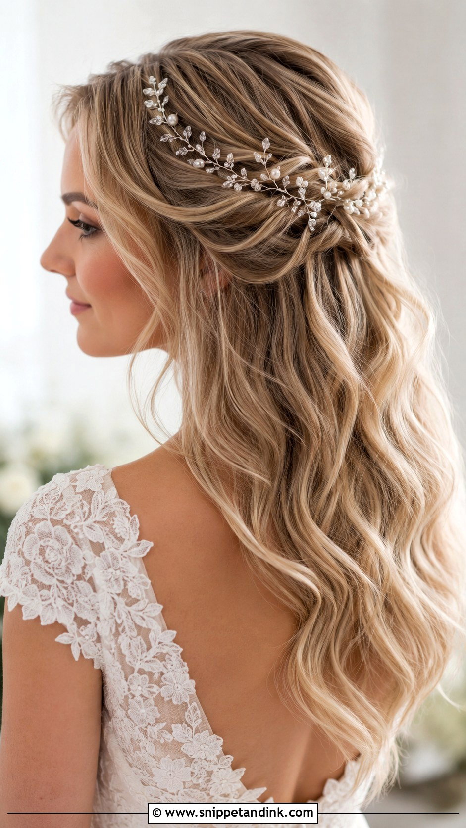 Wedding Hair With Hair Vine - Snippet and Ink - 25 Romantic Wedding Hair Ideas