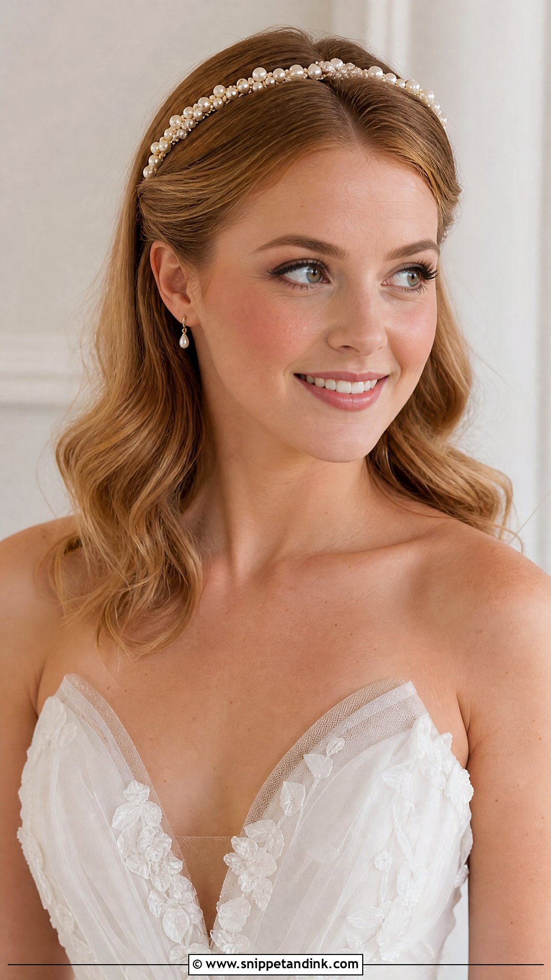Wedding Hair With Headband Tucked Behind Ears - Snippet and Ink - 20 Wedding Hair Tucked Behind Ears