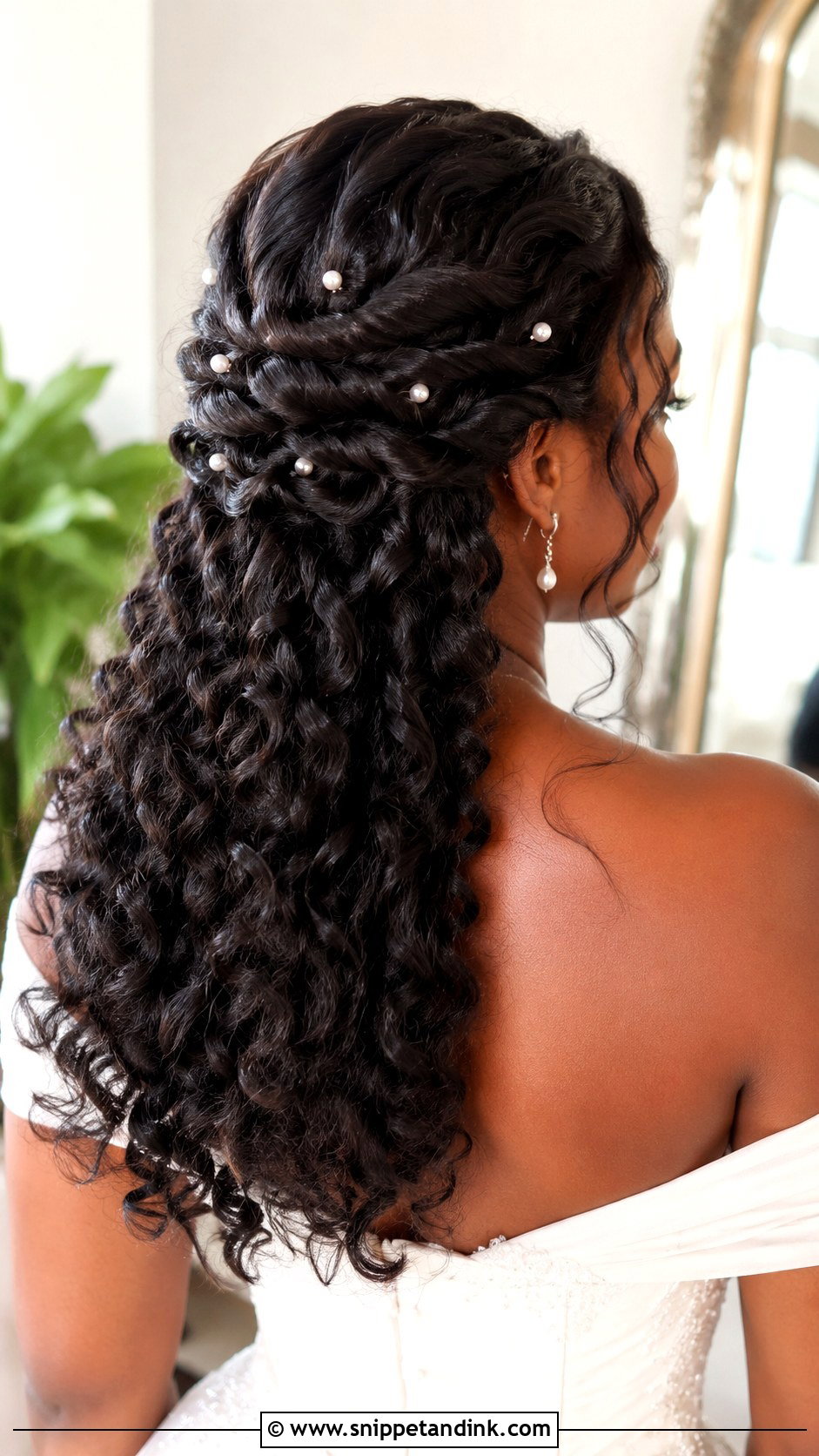 Wedding Hair With Pearl Hair Pins - Snippet and Ink - 15 Wedding Hair with Headpiece Ideas
