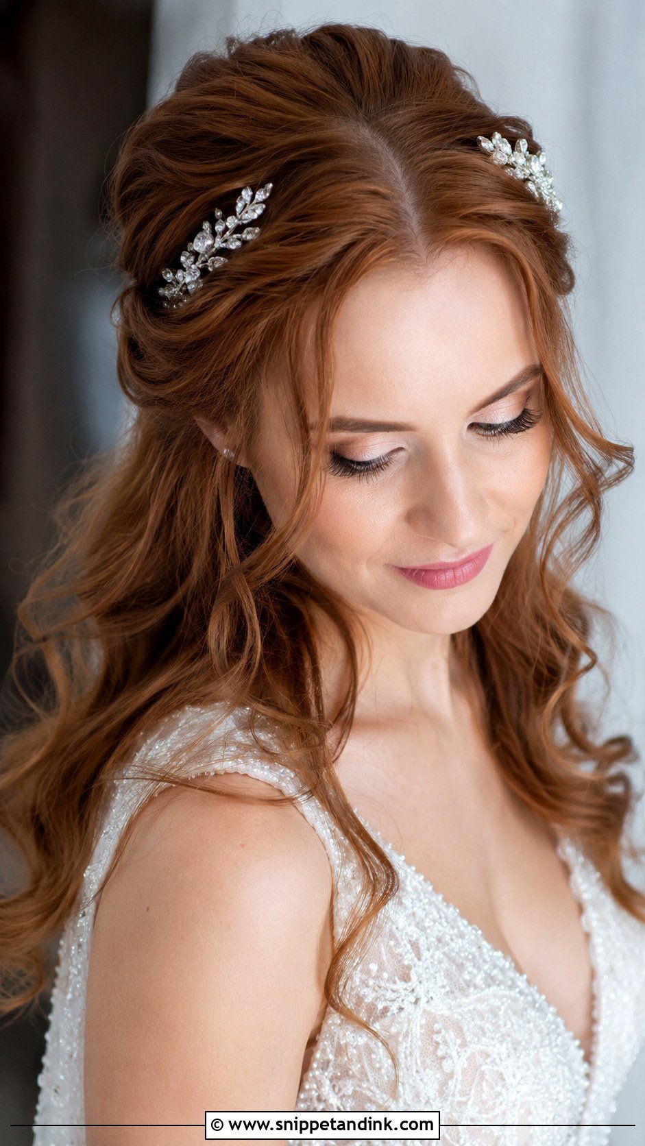 Wedding Hair With Sparkly Hair Clips - Snippet and Ink - 20 Barbara Palvin Wedding Hair Ideas