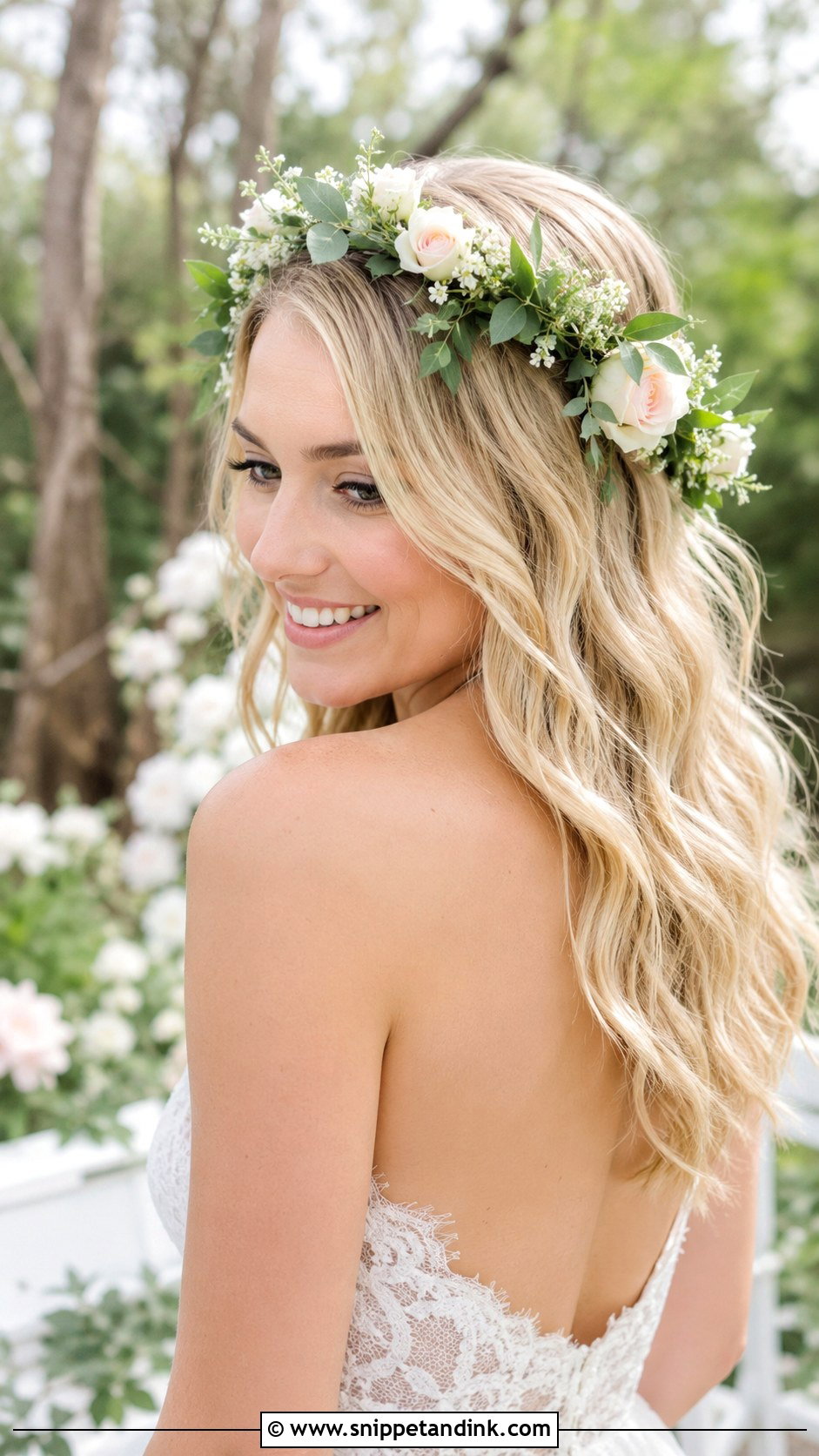 Wedding Hairstyle With Flower Crown - Snippet and Ink - 35 Hairstyles for Wedding