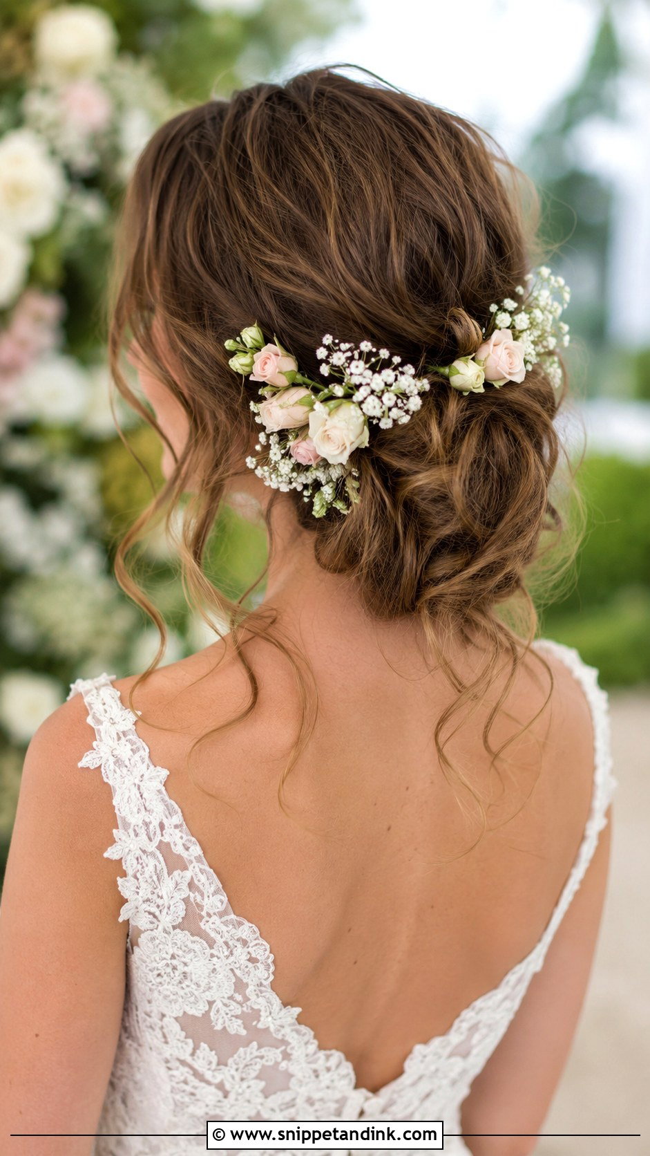Wedding Hairstyle With Flowers - Snippet and Ink - 25 Chic Wedding Hair Ideas