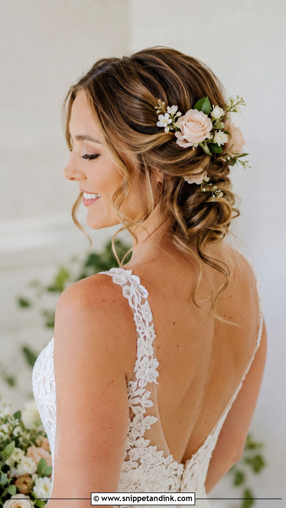 Wedding Hairstyle With Flowers - Snippet and Ink - 20 Beautiful Hairstyles for Wedding
