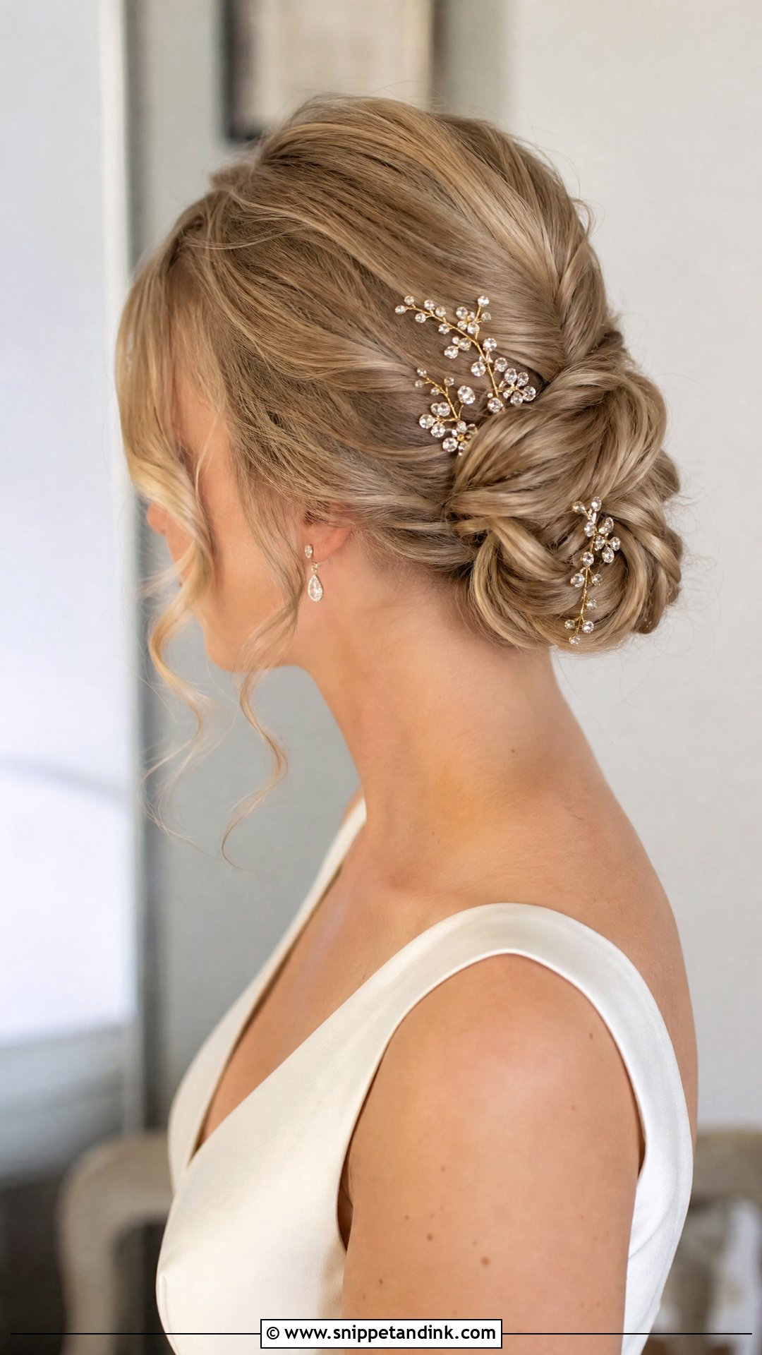 Wedding Hairstyle With Hair Pins - Snippet and Ink - 15 Cute Simple Wedding Hairstyles