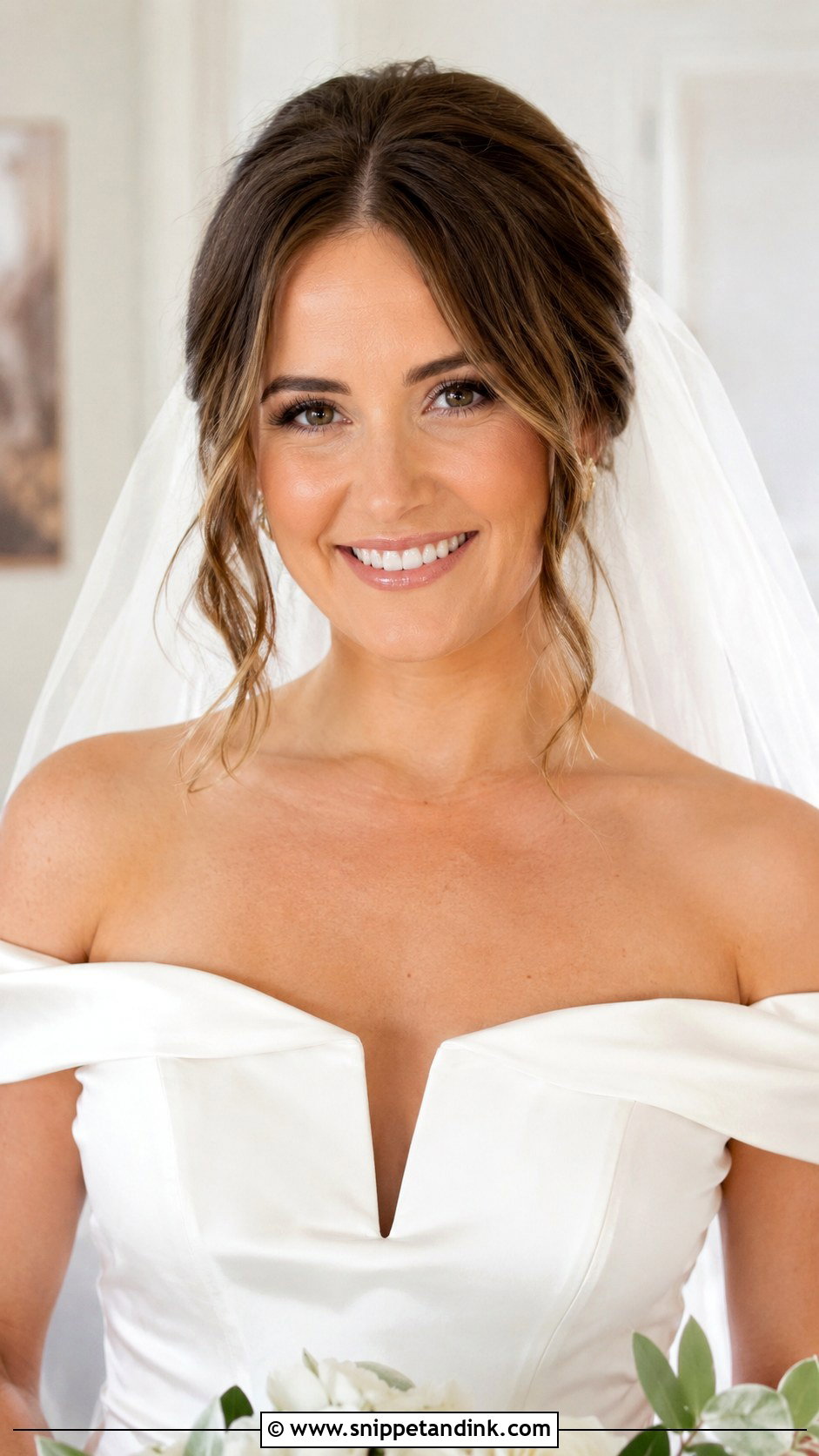 Wedding Hairstyle With Veil Front View - Snippet and Ink - 20 Wedding Hair Front View Ideas