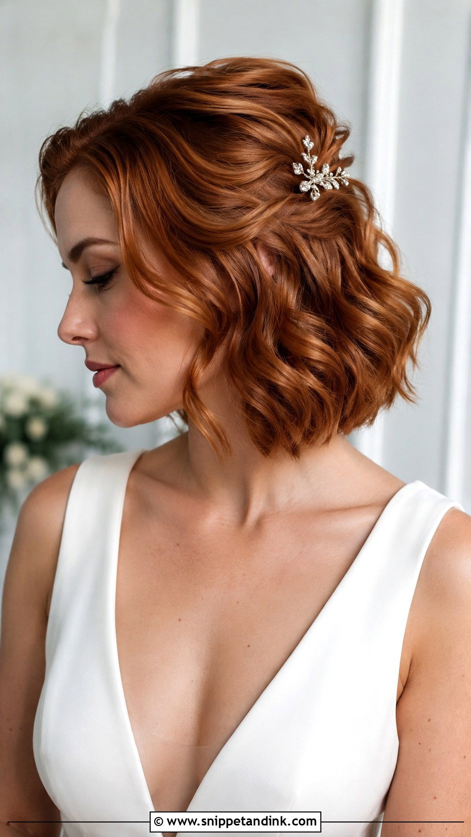Wedding Hairstyle for Short Hair - Snippet and Ink - 25 Chic Wedding Hair Ideas